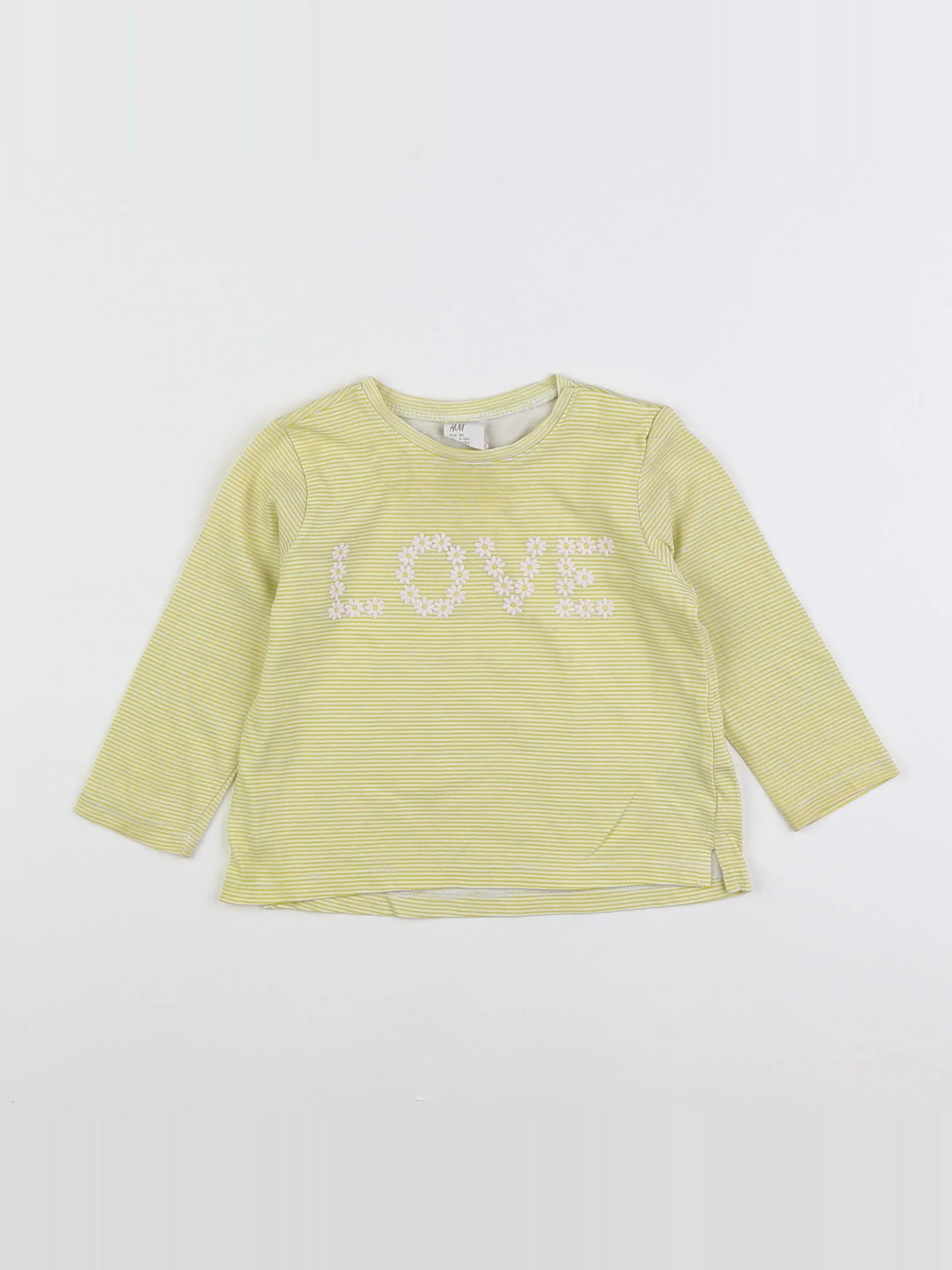 Vertbaudet - tee-shirt jaune - 9/12 mois