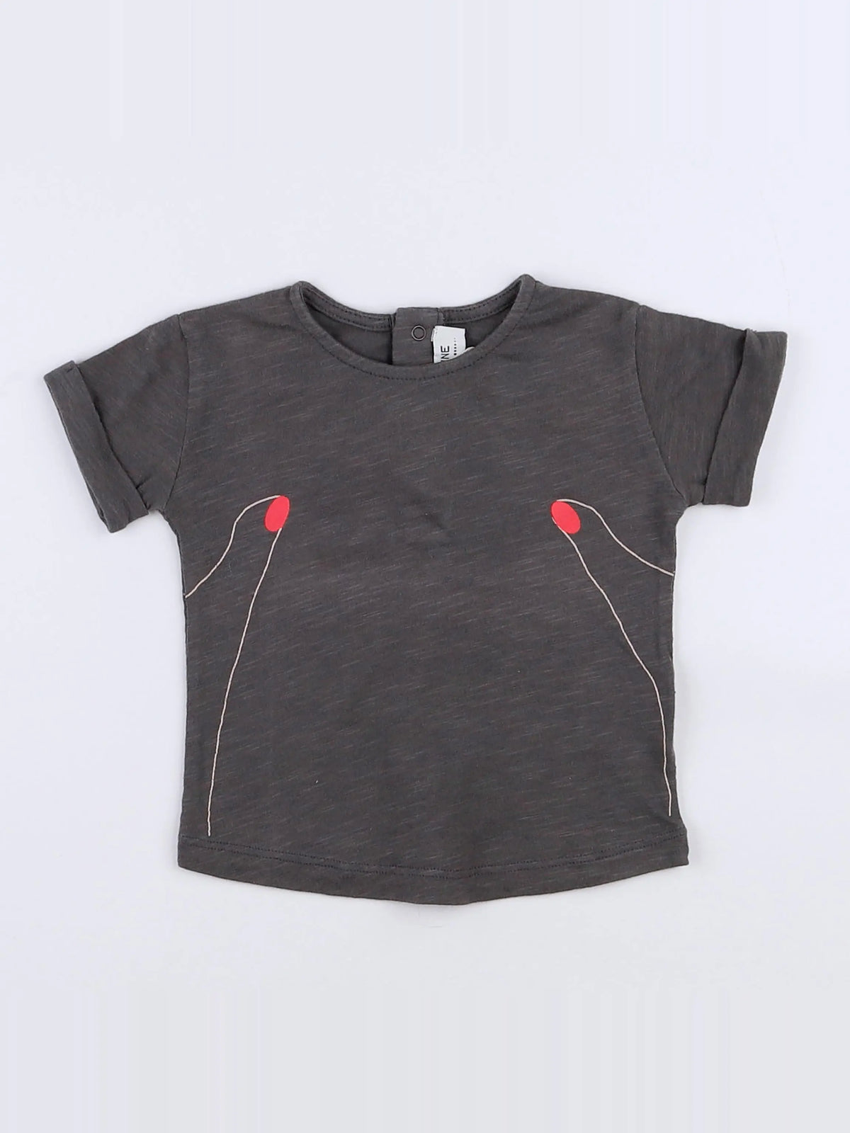 Blune - tee-shirt gris (état neuf) - 6 mois