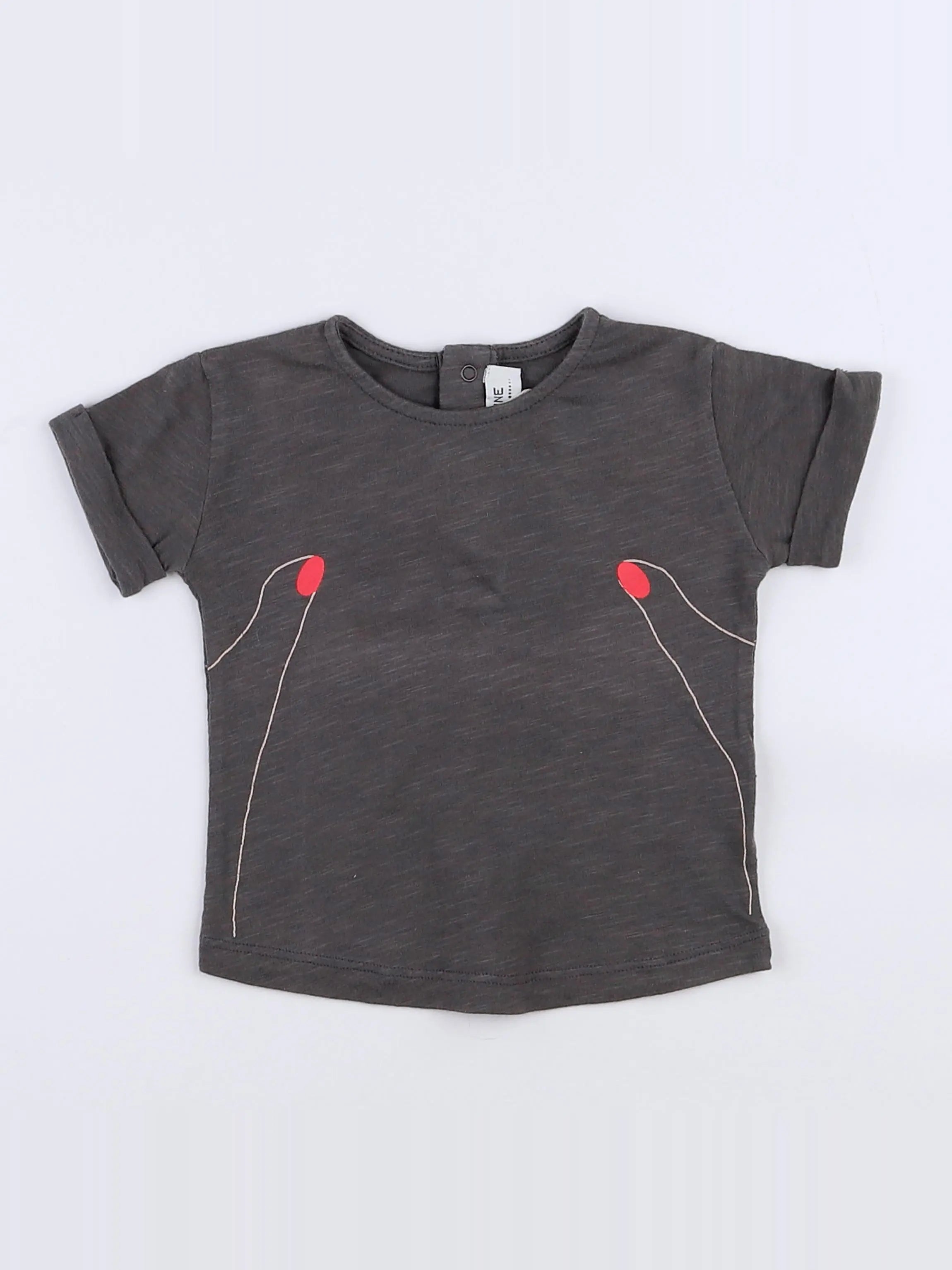 Blune - tee-shirt gris (état neuf) - 6 mois