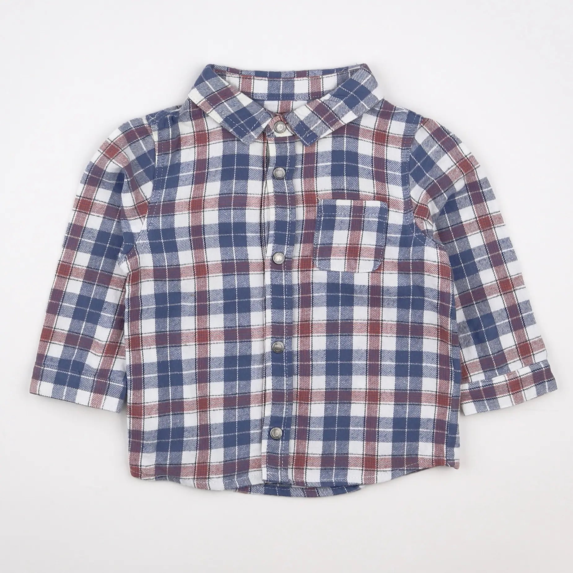 Vertbaudet - chemise bleu - 12 mois