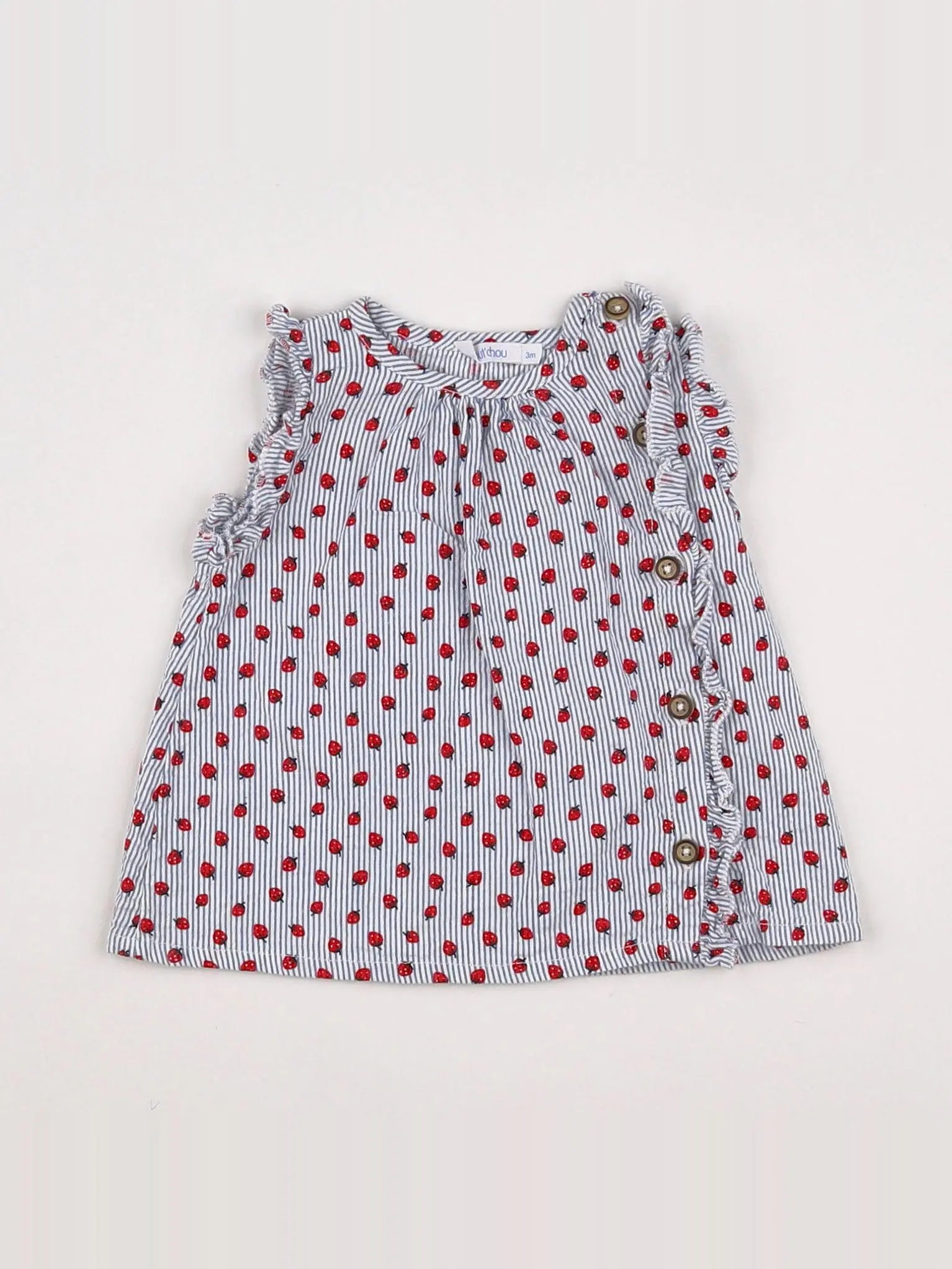 Boutchou - blouse bleu - 3 mois