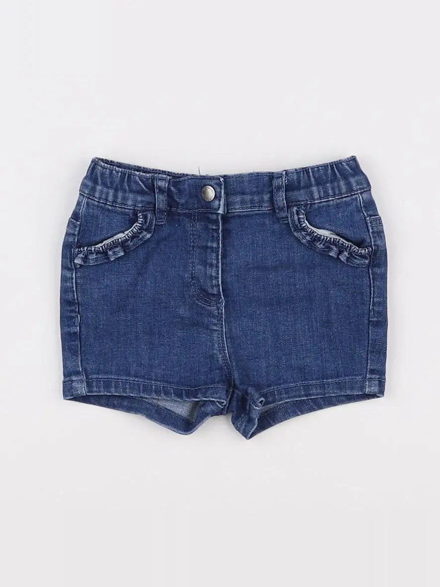 Vertbaudet - short bleu - 12 mois