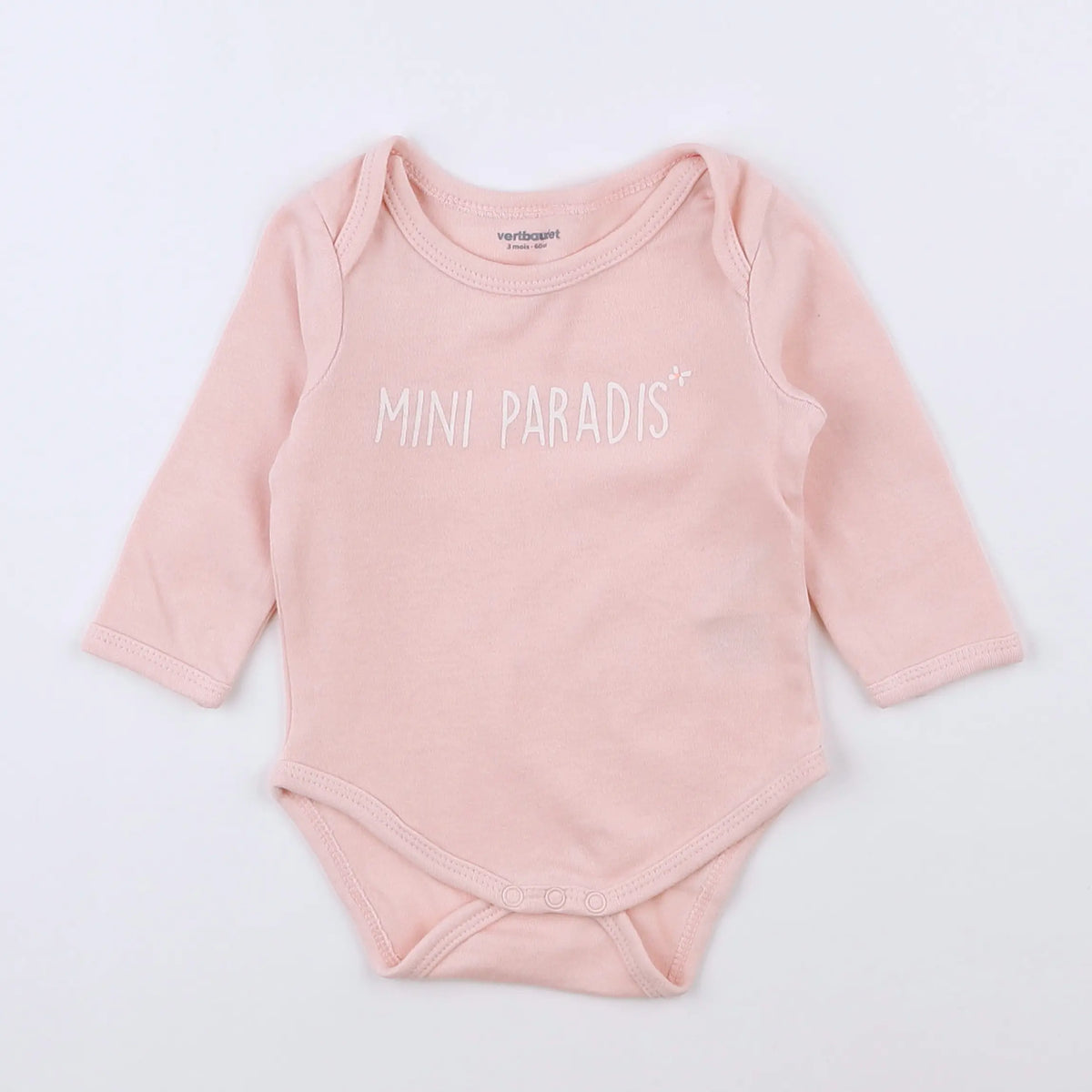 Vertbaudet - body rose - 3 mois