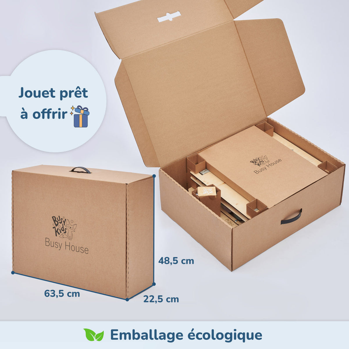 Ensemble - Busy board maisonnette natura et cube interactif