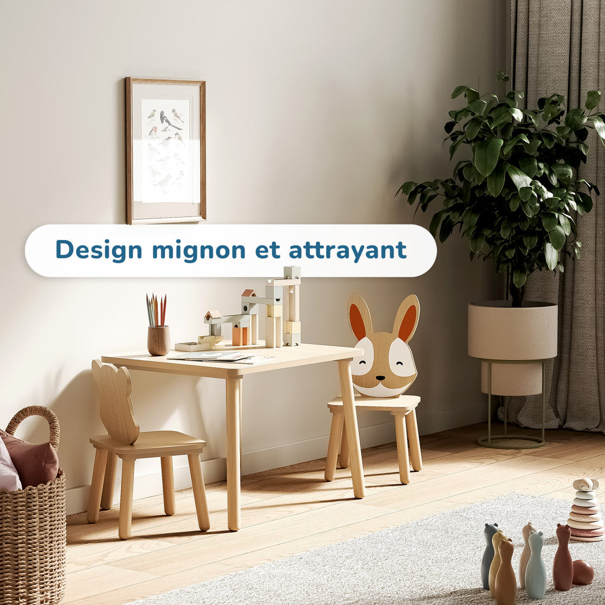 Ensemble de Deux Chaises et une Table Compacte