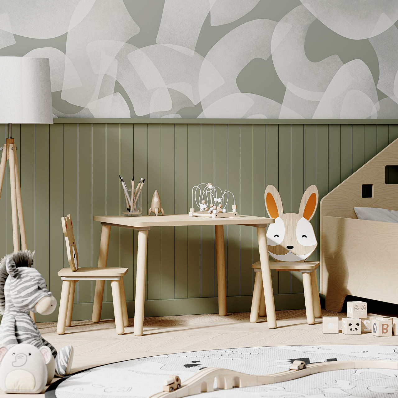 Ensemble de Deux Chaises et une Table Compacte