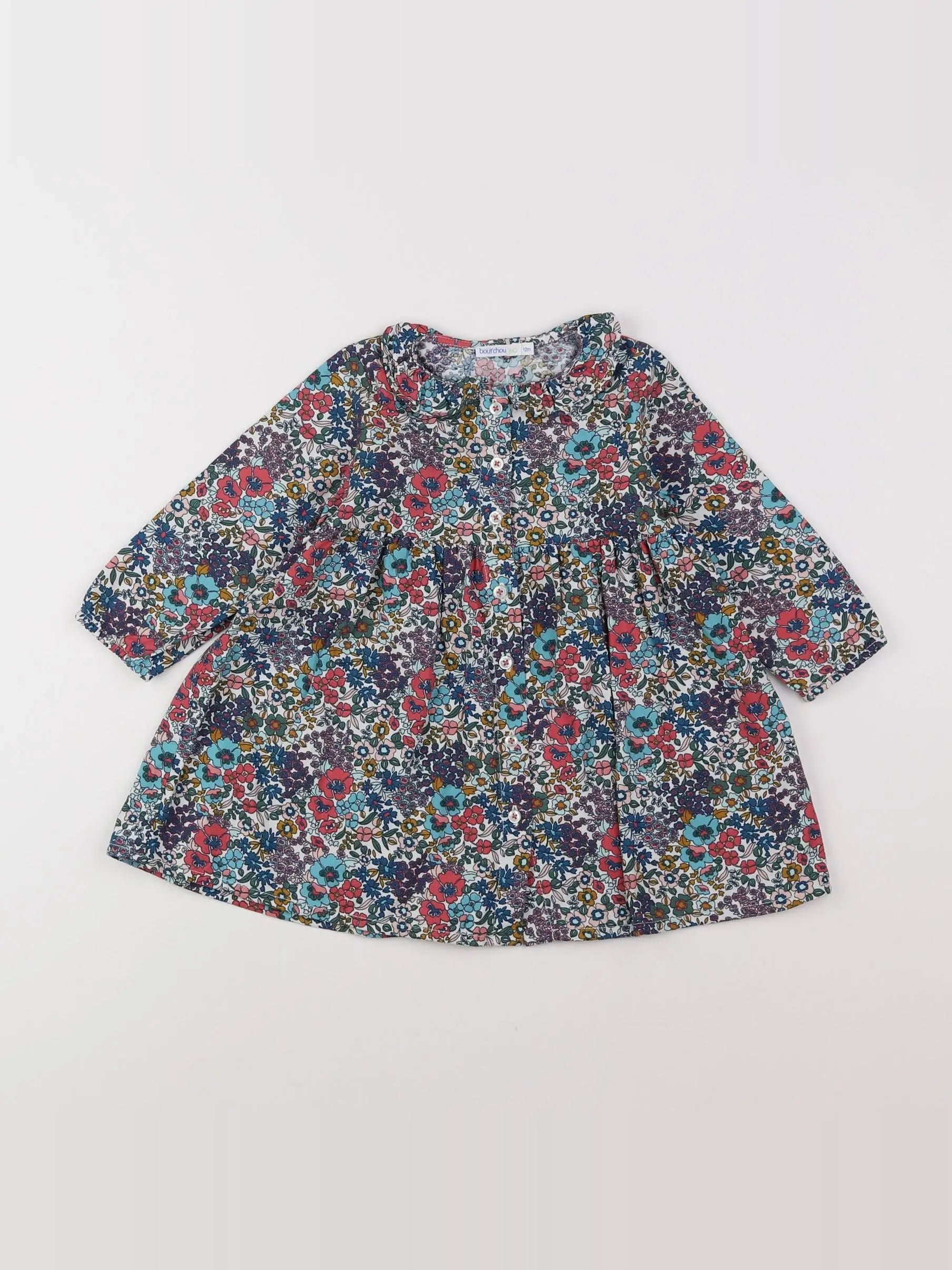Boutchou - robe multicolore - 12 mois