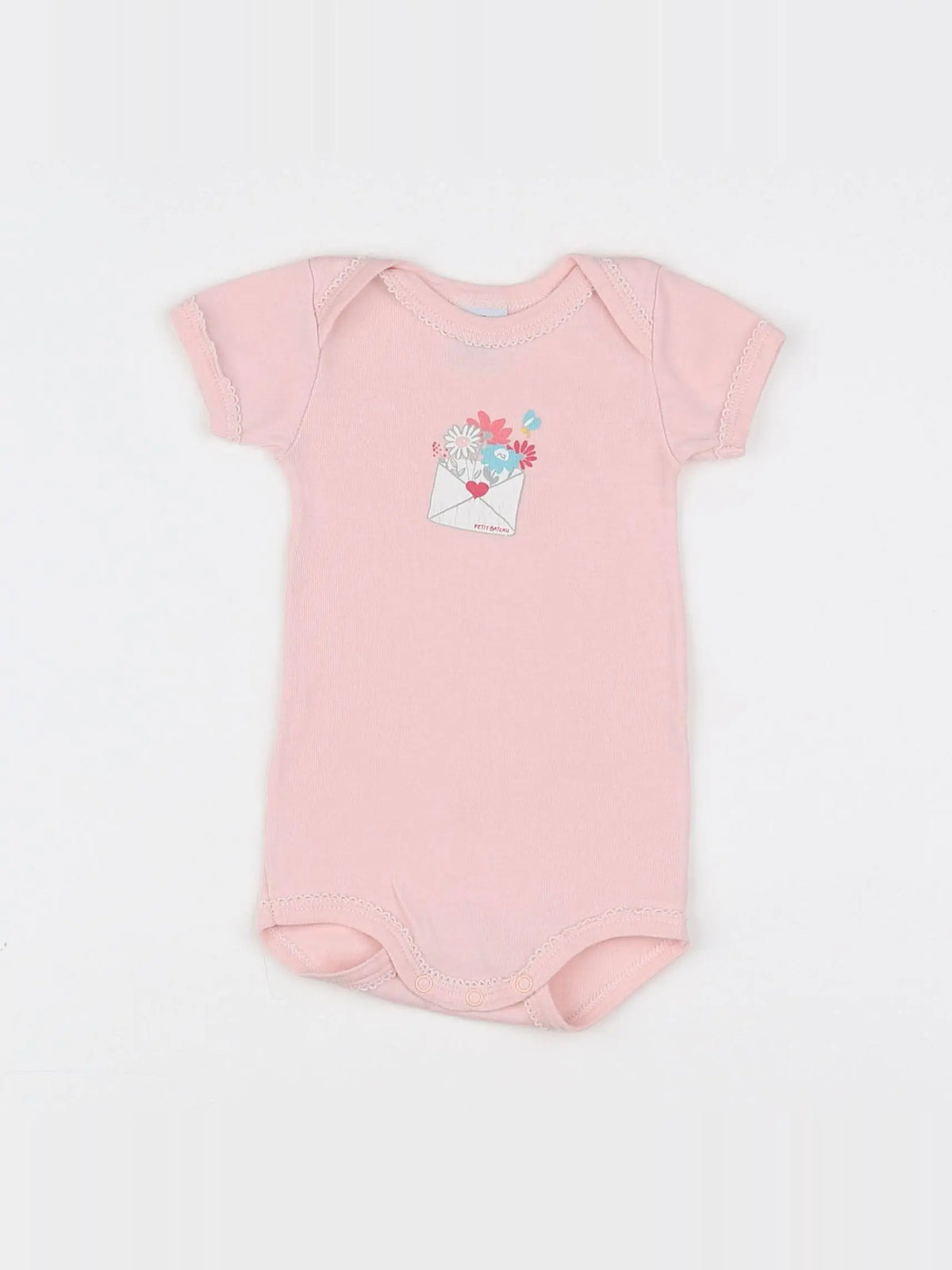 Petit Bateau - body rose - 3 mois