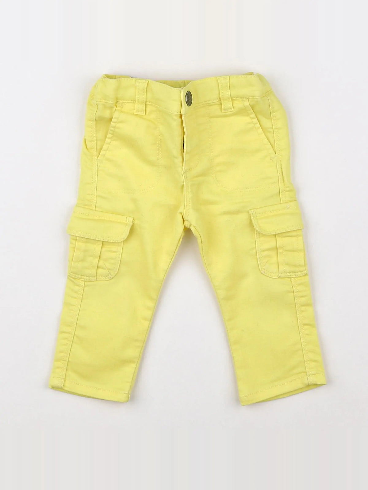 Vertbaudet - pantalon jaune - 12 mois