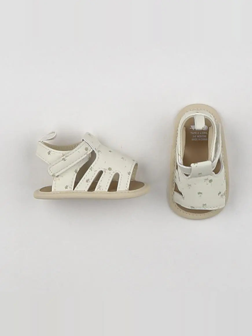 Tape à l'oeil - chaussons blanc - 3/6 mois