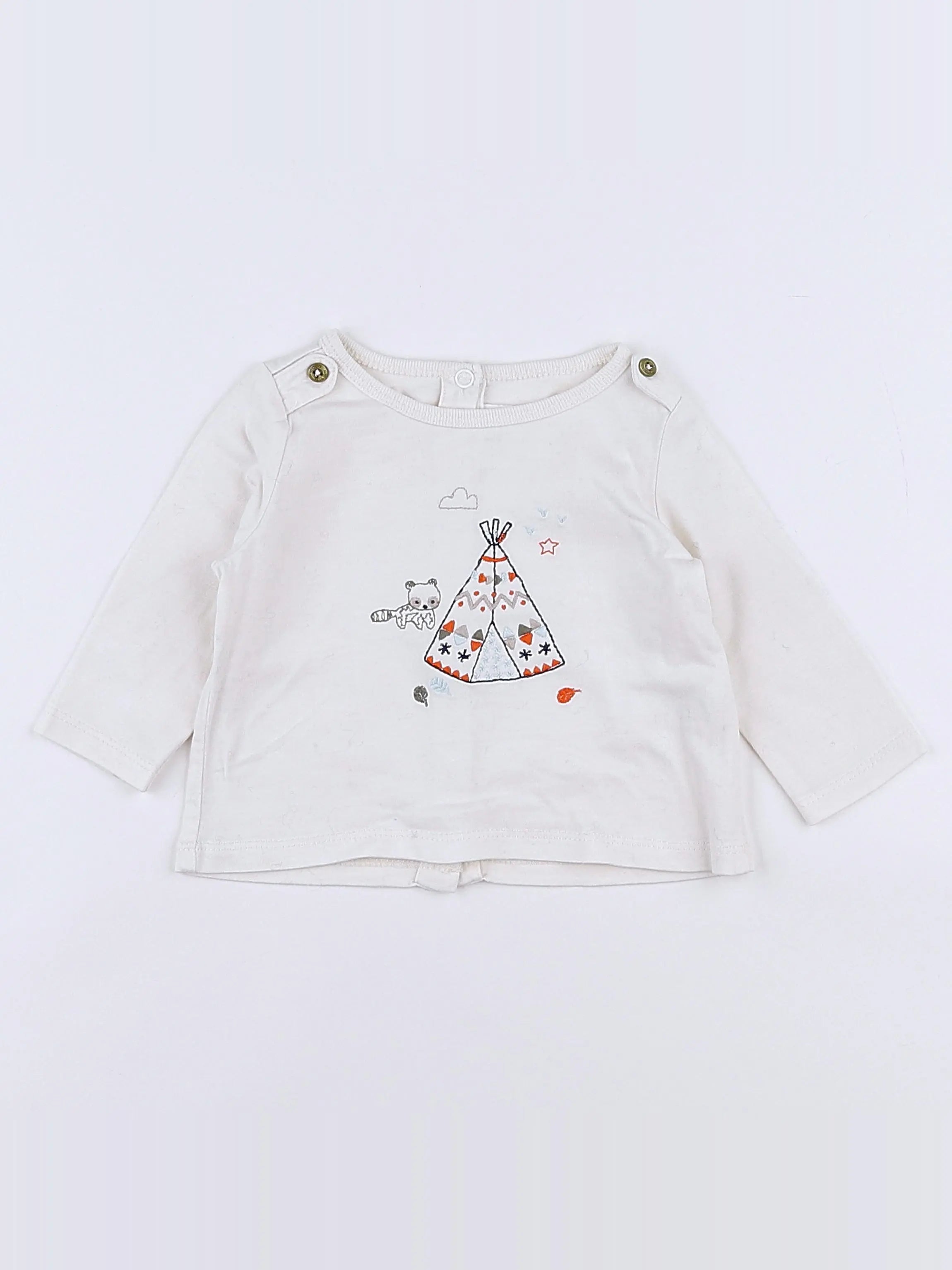 Natalys - tee-shirt blanc - 3 mois