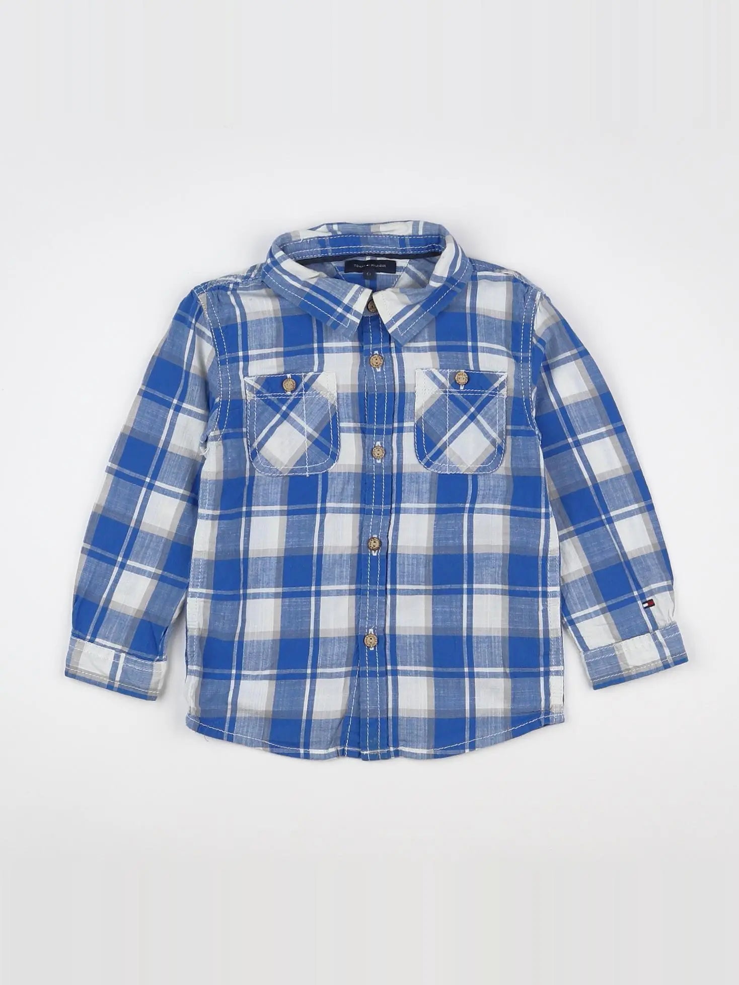 Tommy Hilfiger - chemise blanc, bleu - 2/3 ans