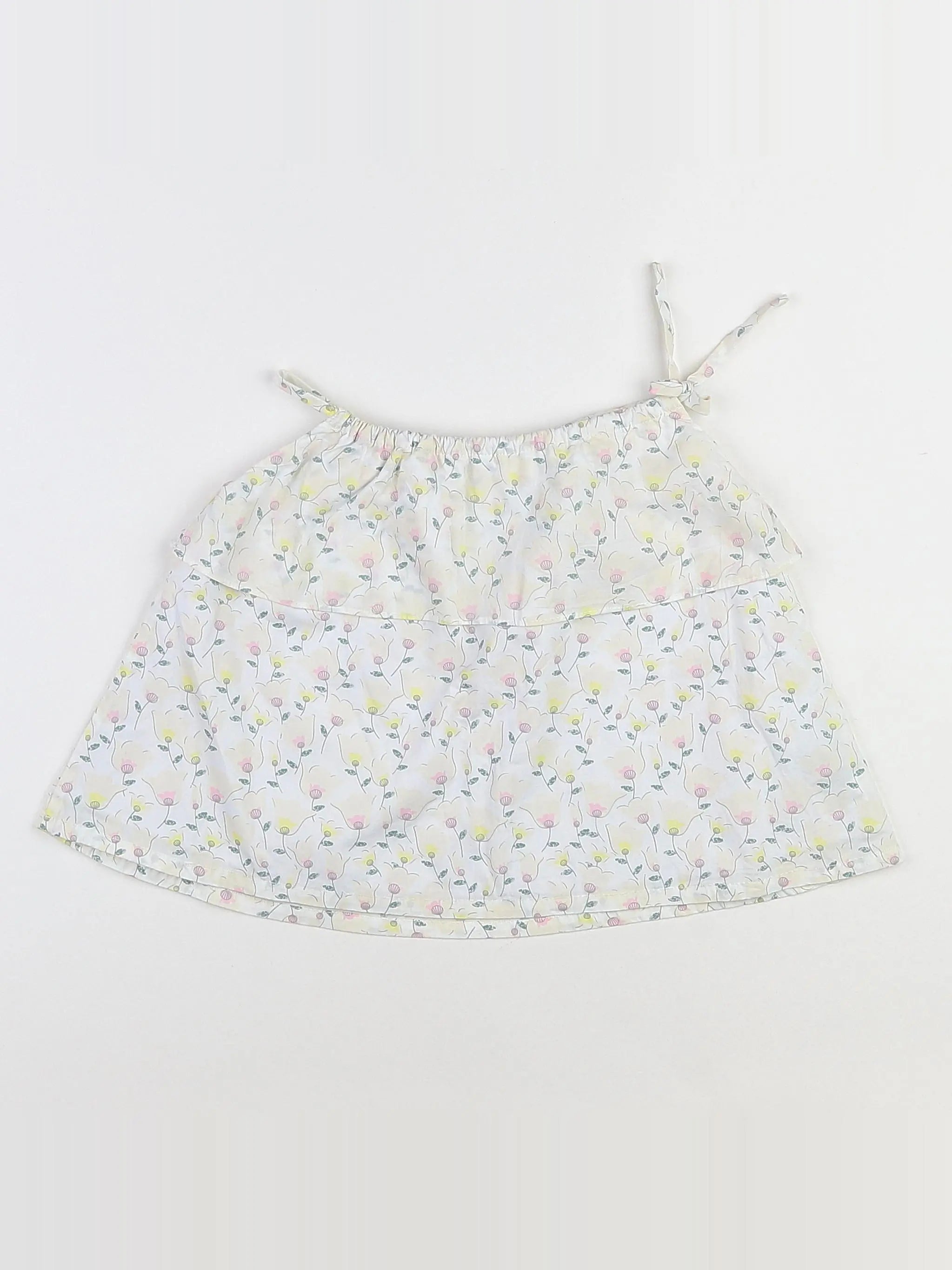 Bonnet à Pompon - blouse beige, blanc - 18 mois