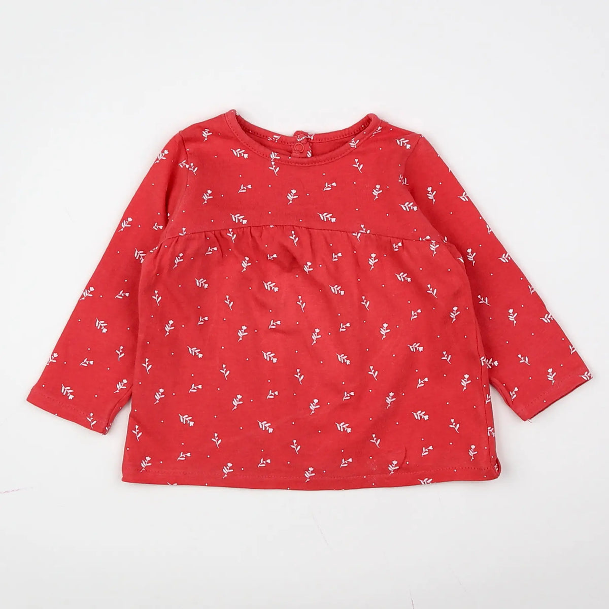 Vertbaudet - tee-shirt rouge - 6 mois