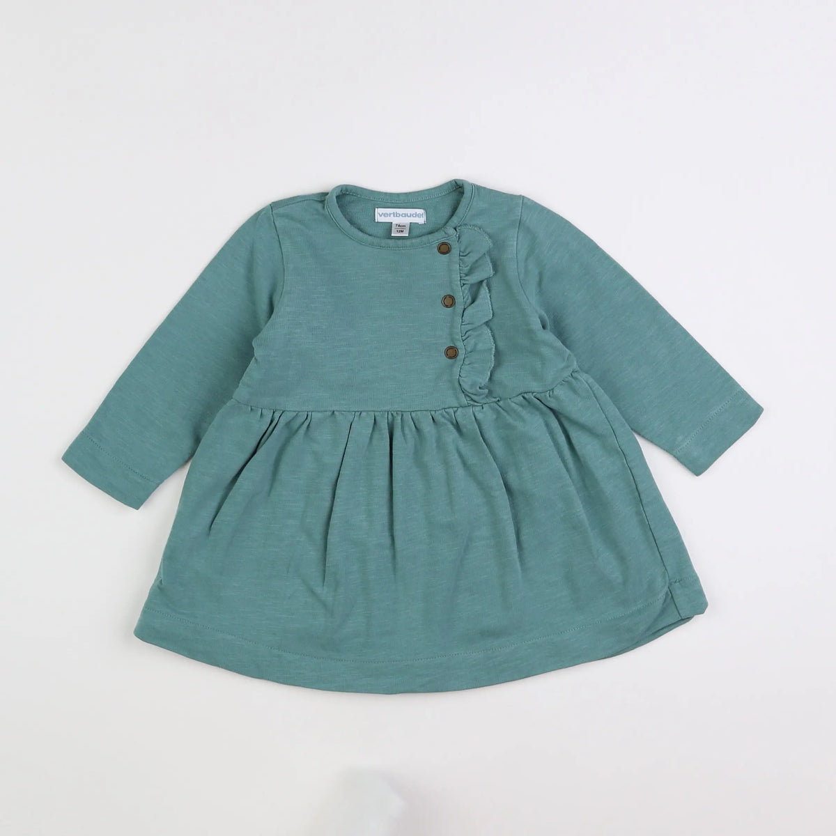Vertbaudet - robe vert - 12 mois