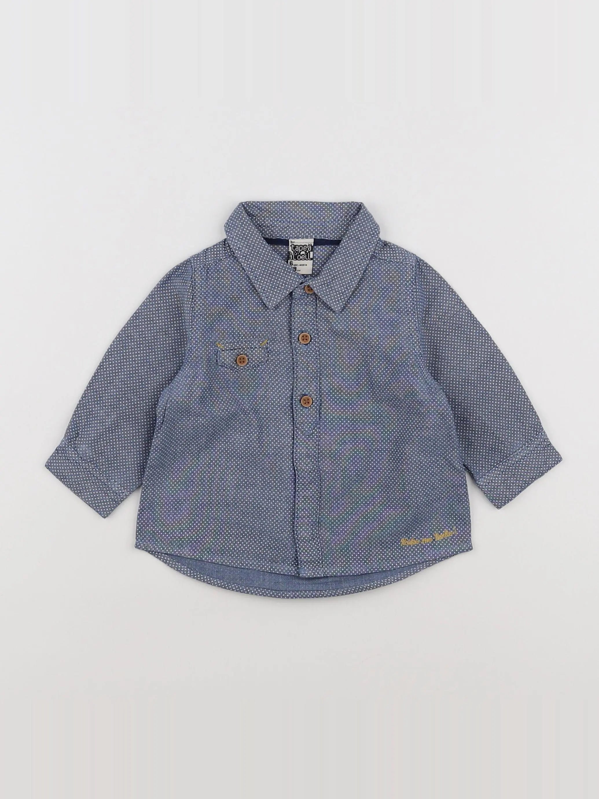 Tape à l'oeil - chemise bleu - 6 mois