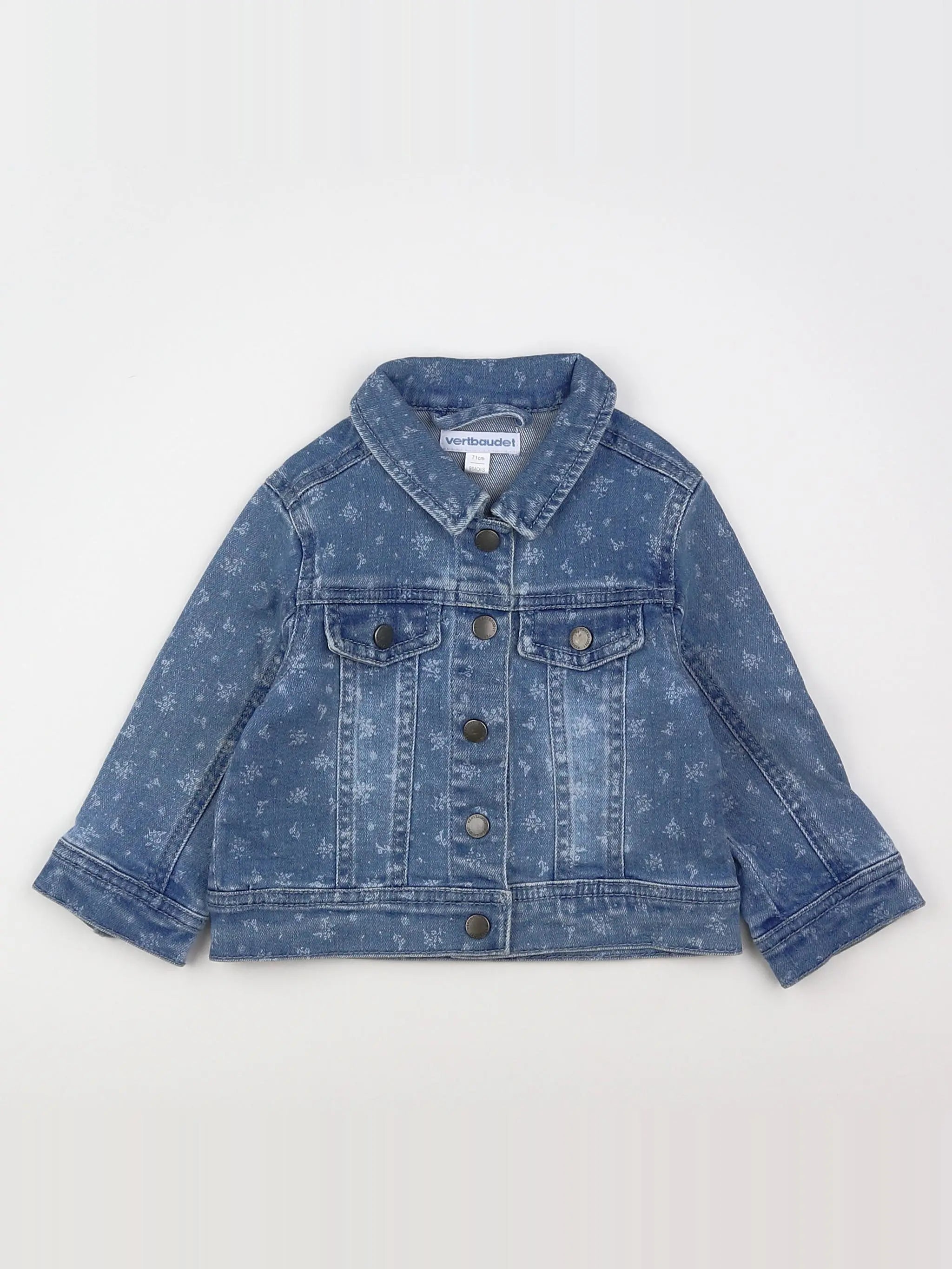 Vertbaudet - veste bleu - 9 mois