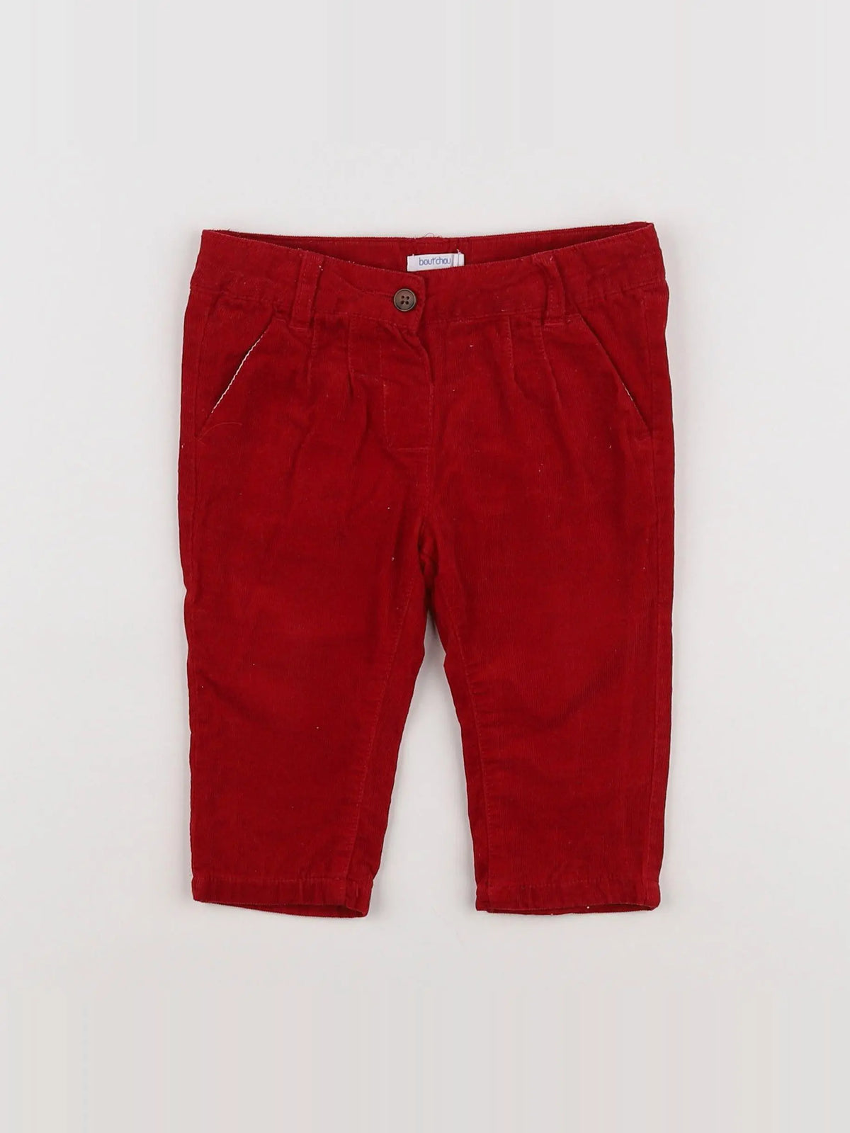 Boutchou - pantalon doublé rouge - 6 mois