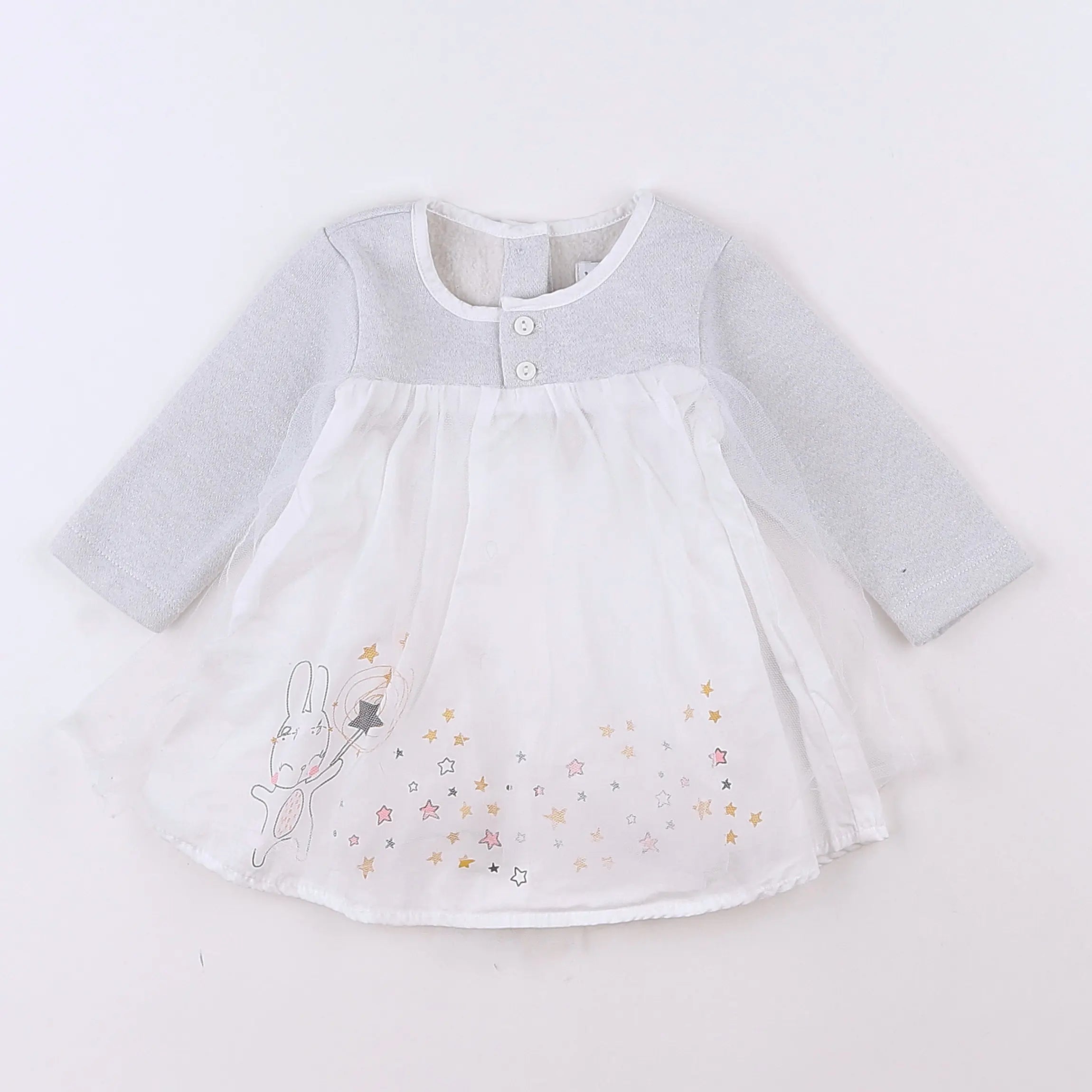 Vertbaudet - robe gris - 3 mois