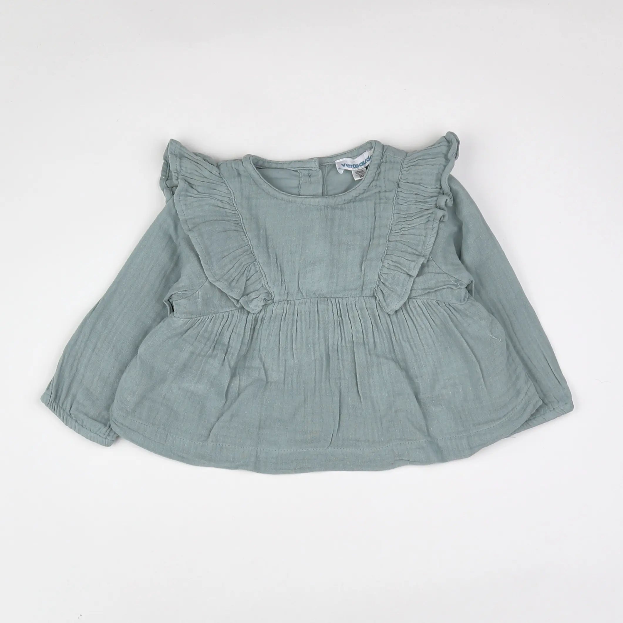 Vertbaudet - blouse vert - 3 mois