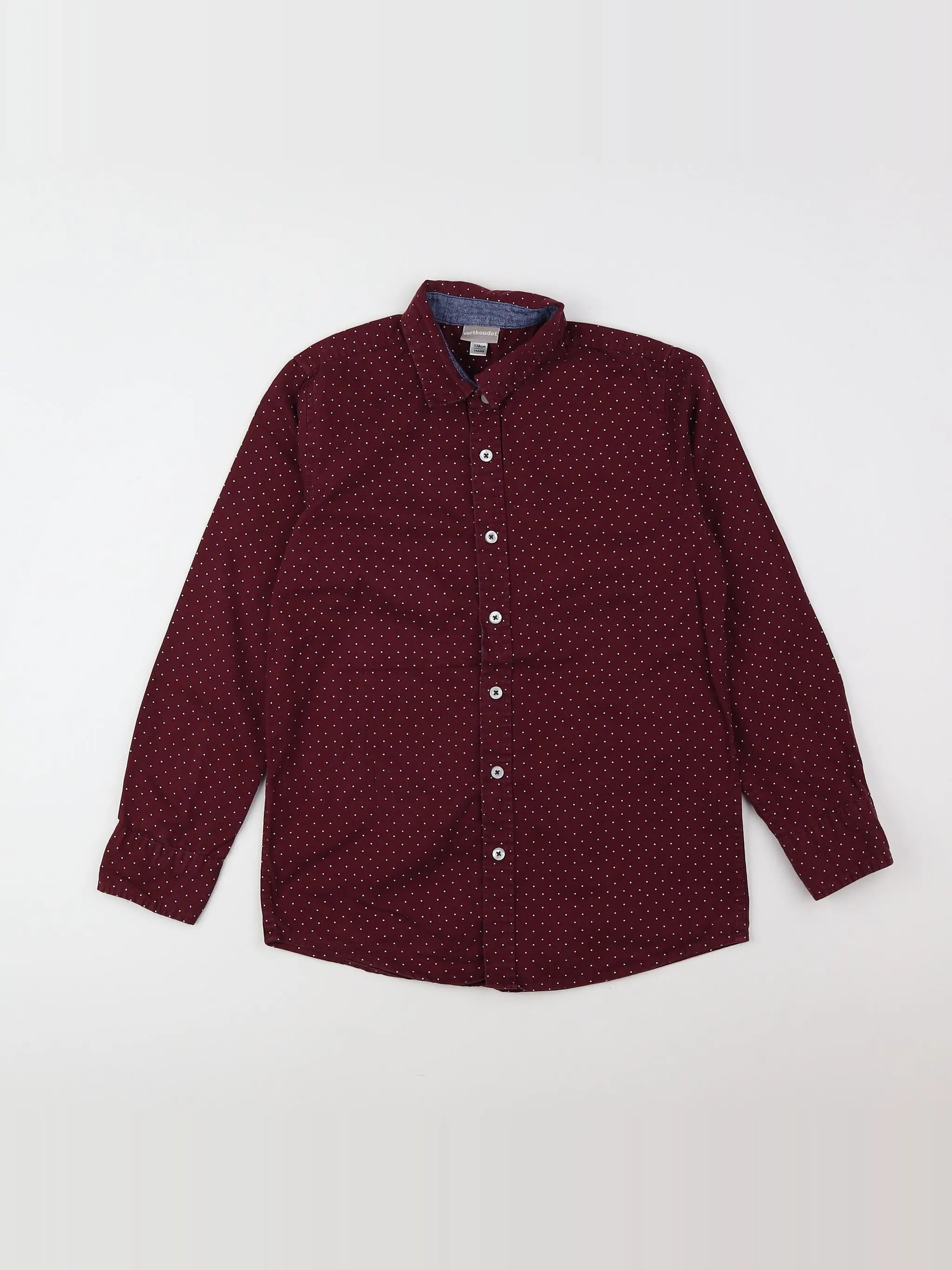 Vertbaudet - chemise rouge - 10 ans