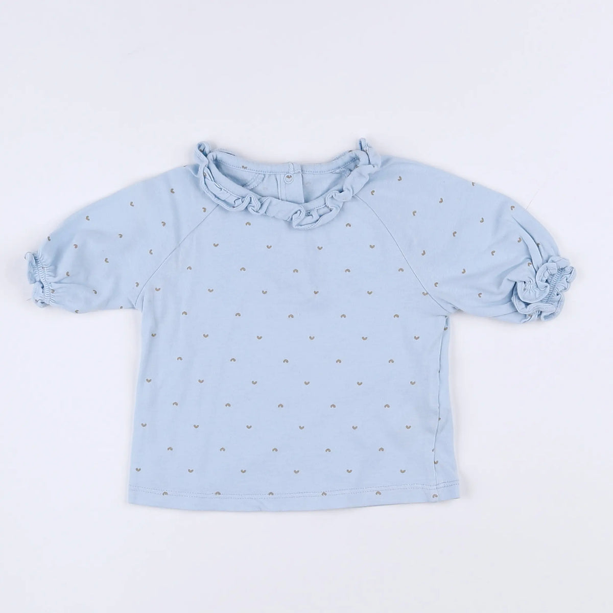 Vertbaudet - tee-shirt bleu - 12 mois