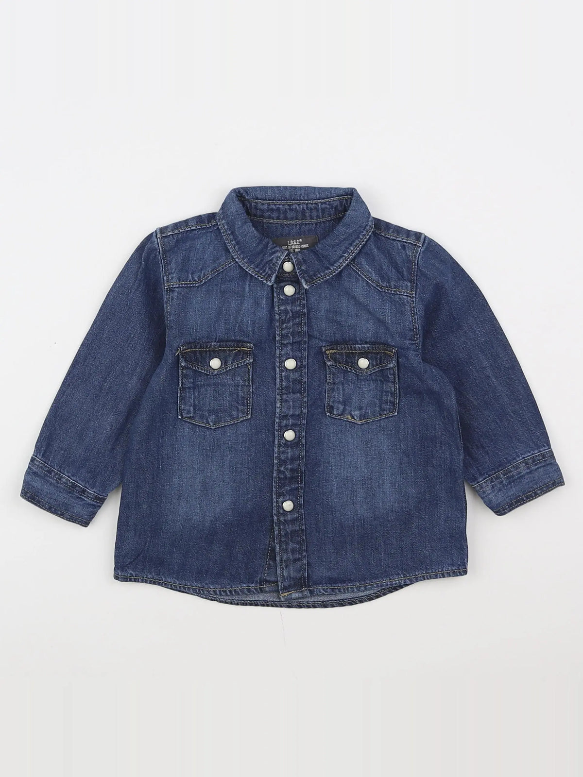 H&M - chemise bleu - 3/6 mois