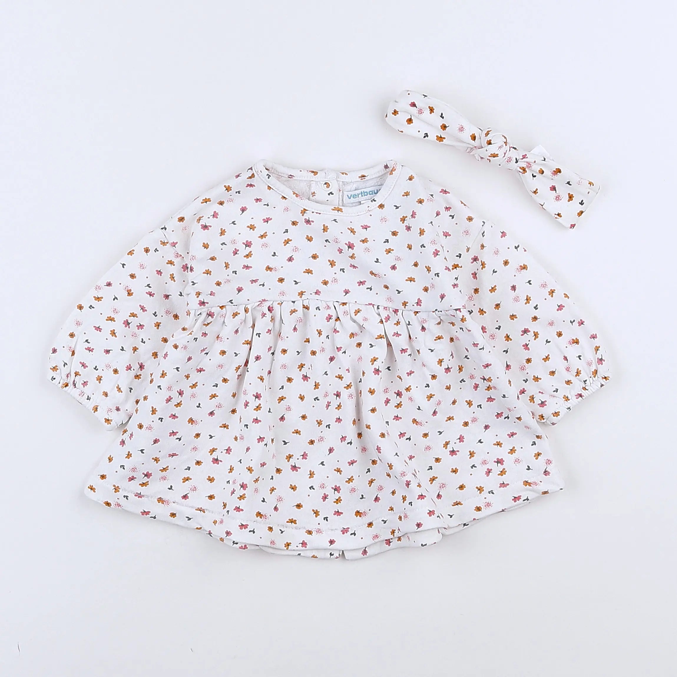 Vertbaudet - robe blanc - 3 mois