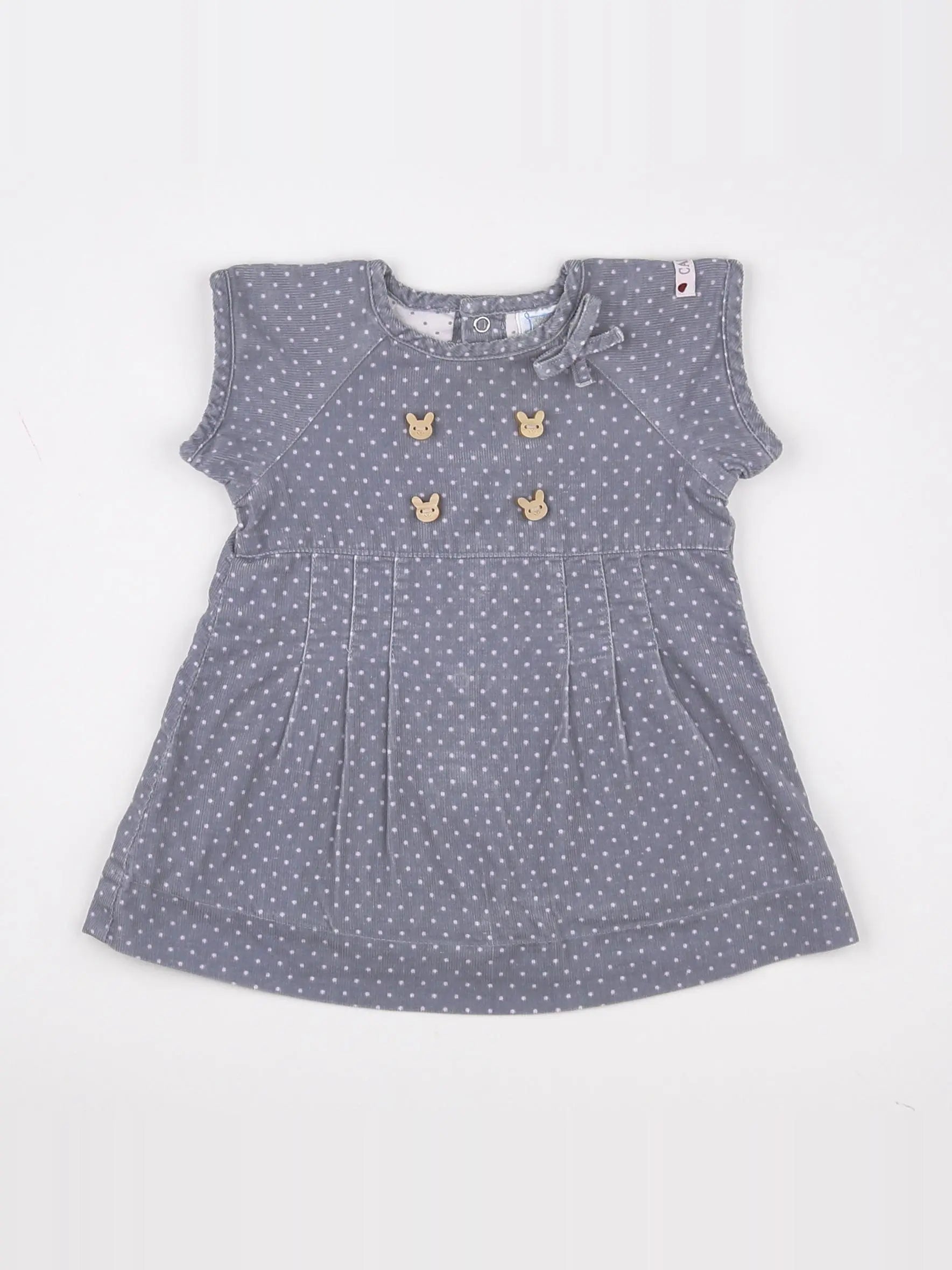 Cadet Rousselle - robe gris - 3 mois