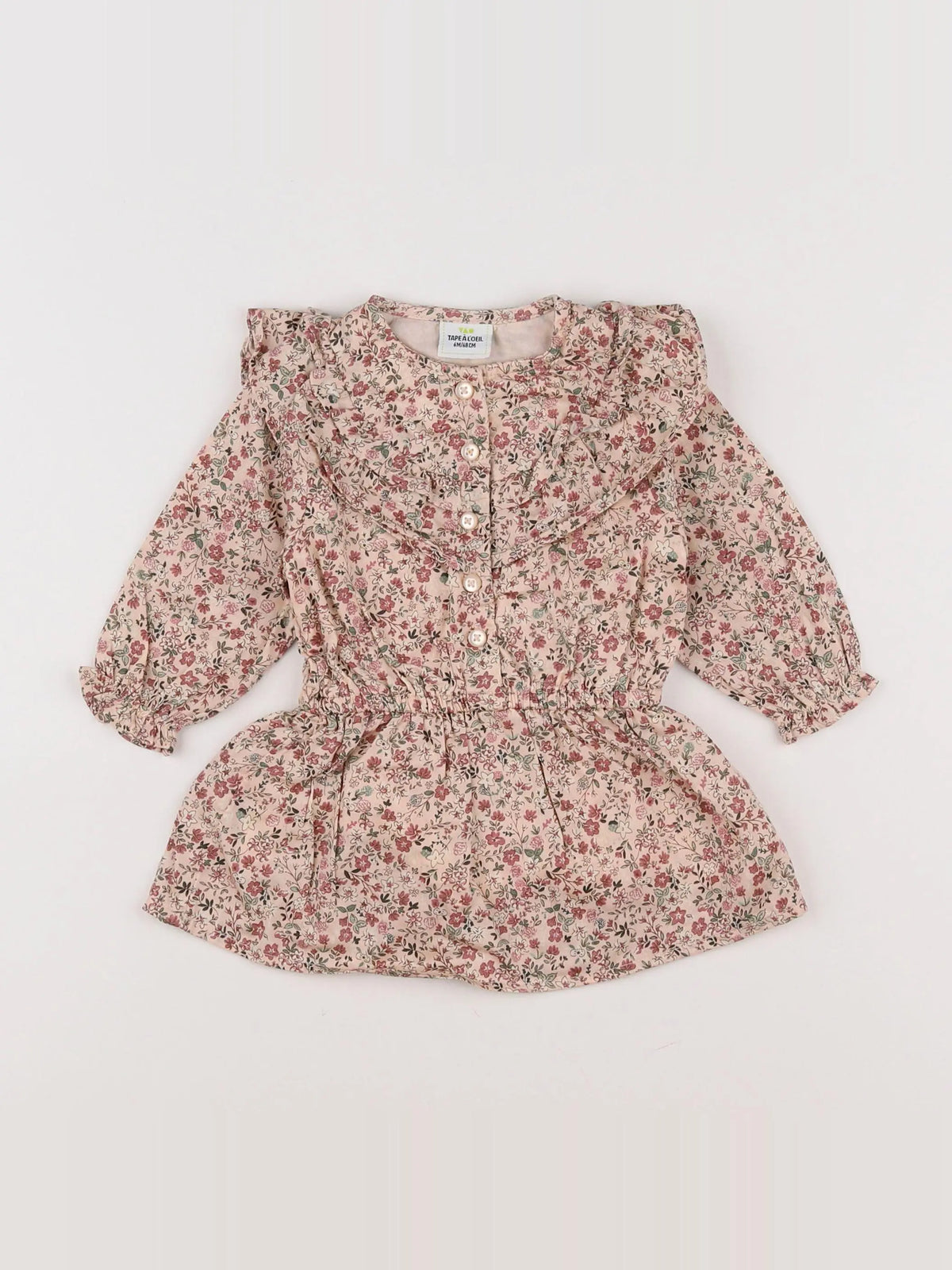 Tape à l'oeil - robe beige, multicolore - 6 mois