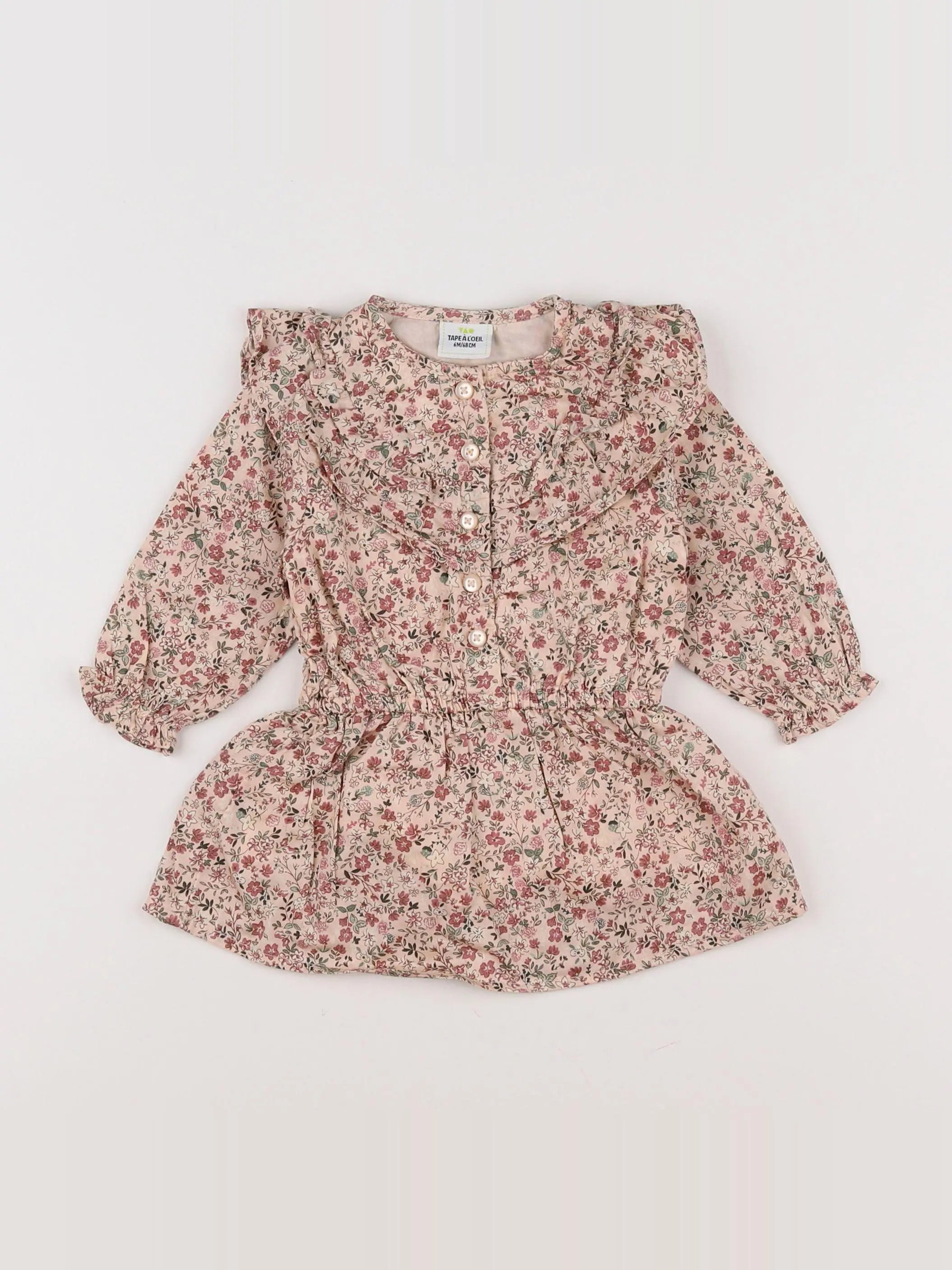 Tape à l'oeil - robe beige, multicolore - 6 mois