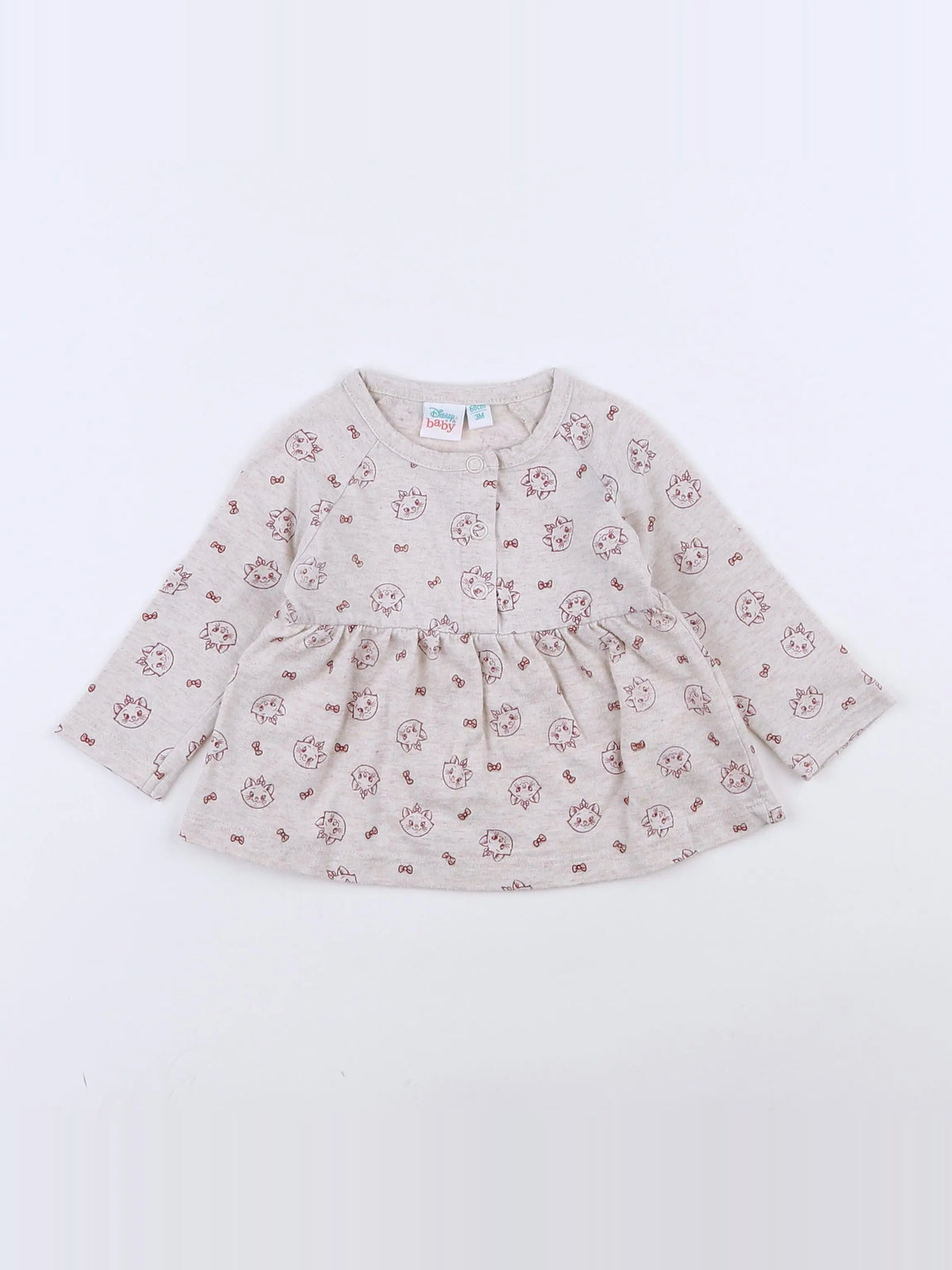 Vertbaudet - tee-shirt beige - 3 mois