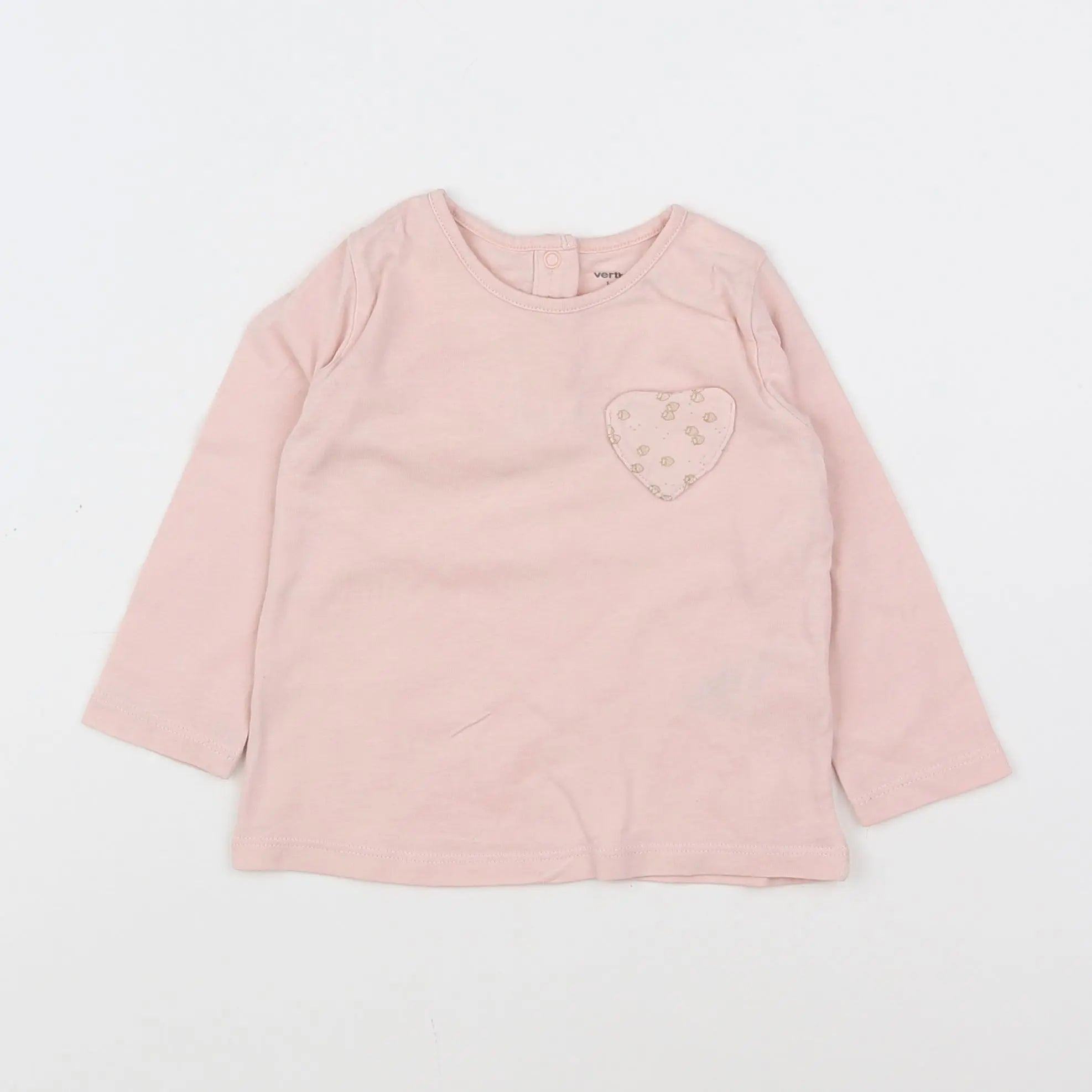 Vertbaudet - tee-shirt rose - 9 mois