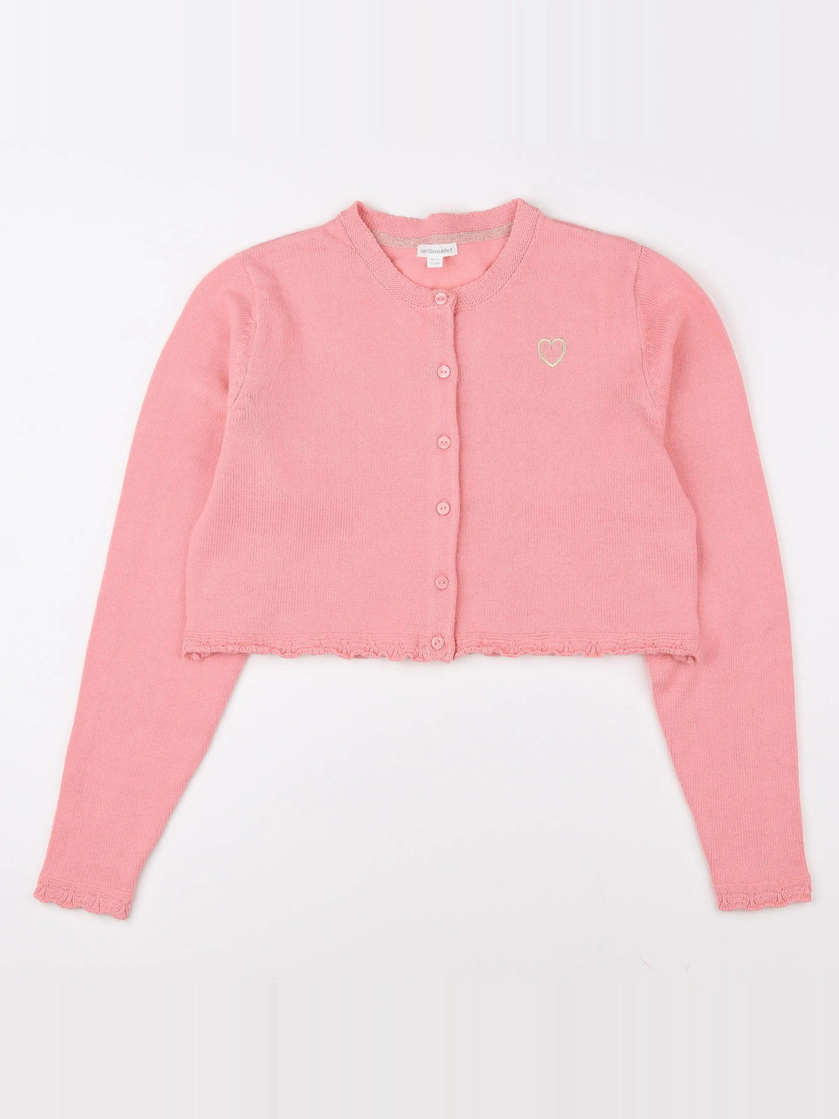 Vertbaudet - gilet rose - 14 ans