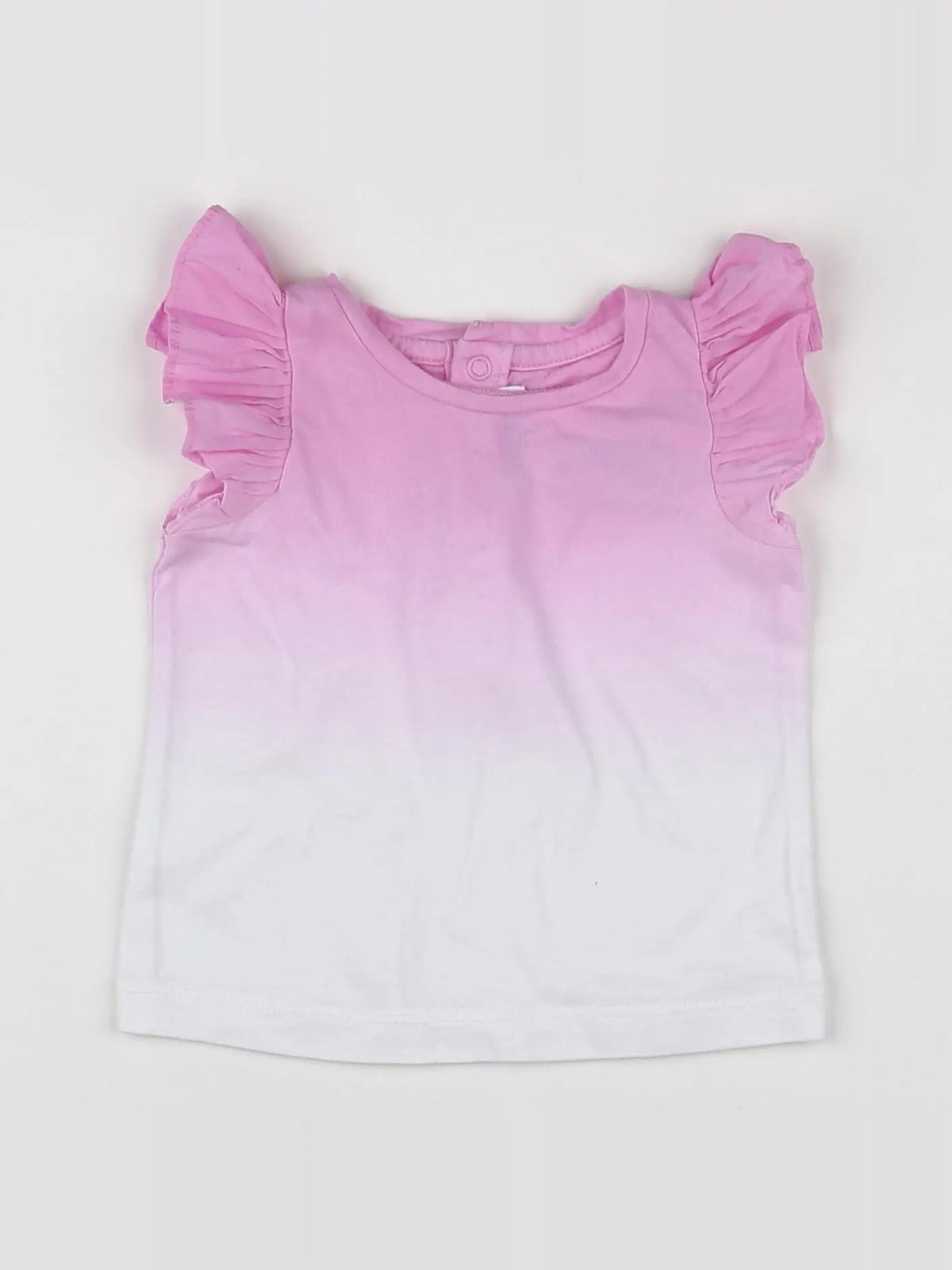 Jacadi - tee-shirt blanc, rose - 6 mois