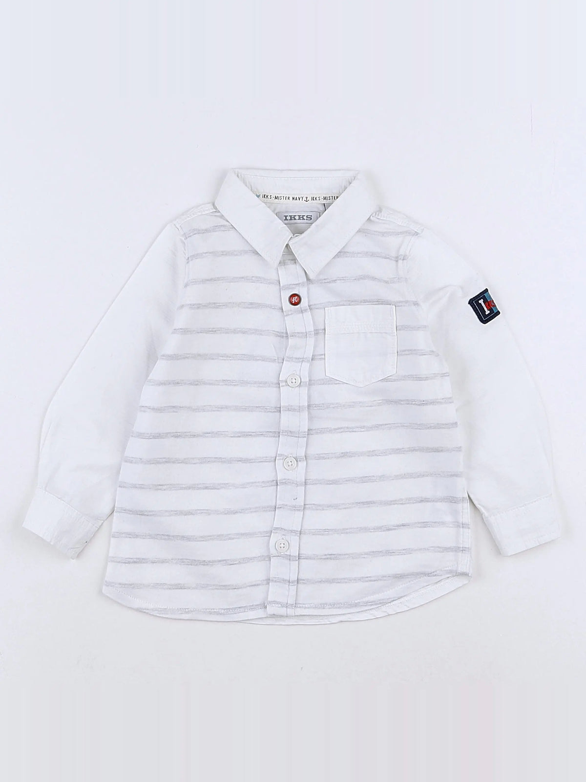 IKKS - chemise imprimé au dos blanc - 12 mois