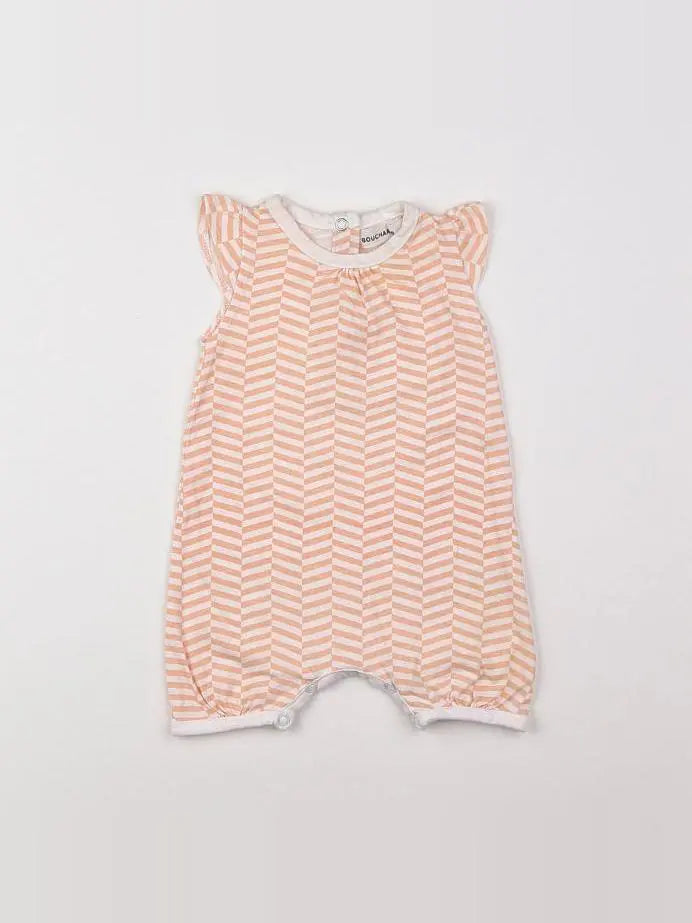 Bouchara - combinaison blanc, orange - 3 mois