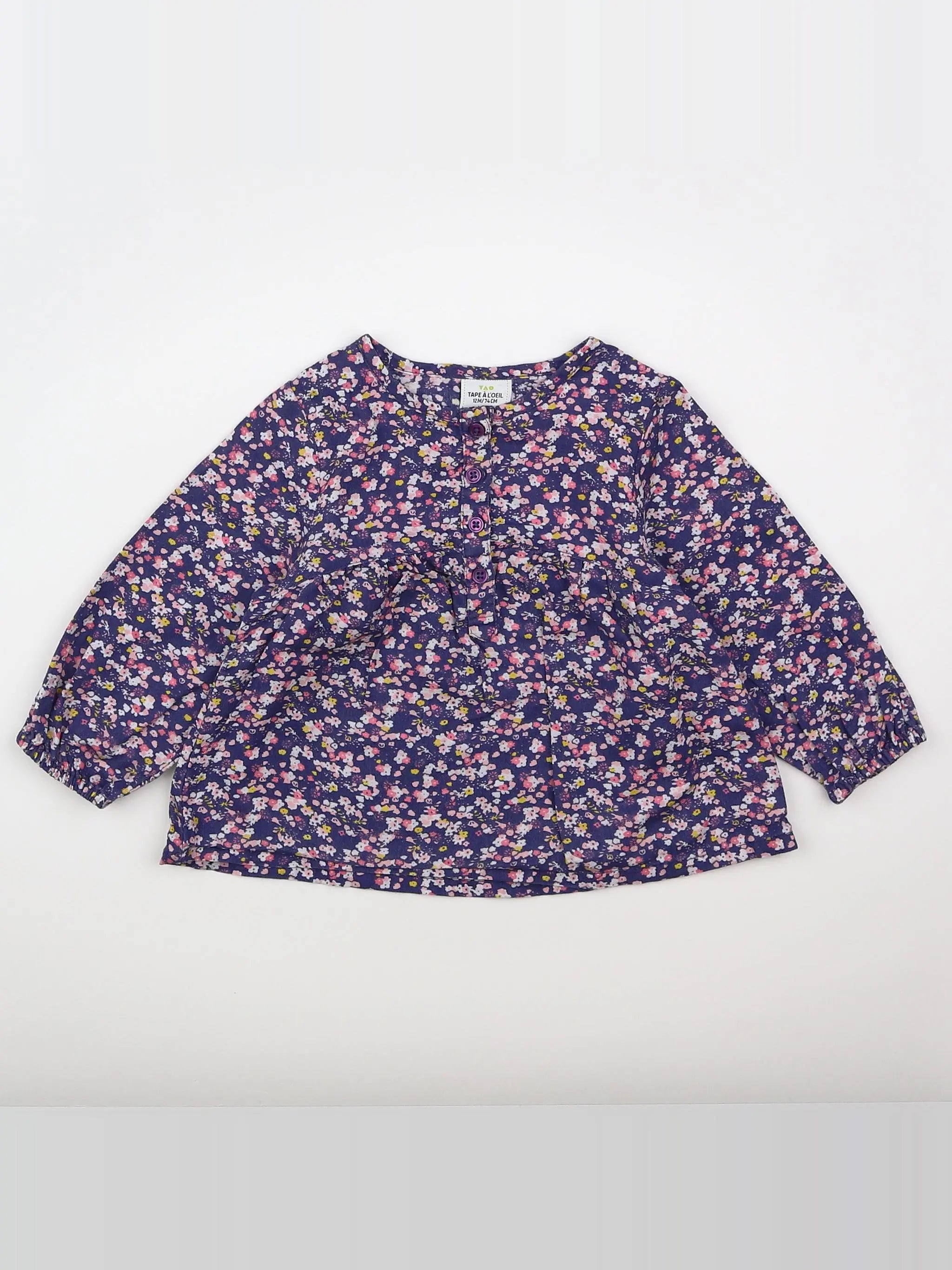 Tape à l'oeil - blouse violet - 12 mois