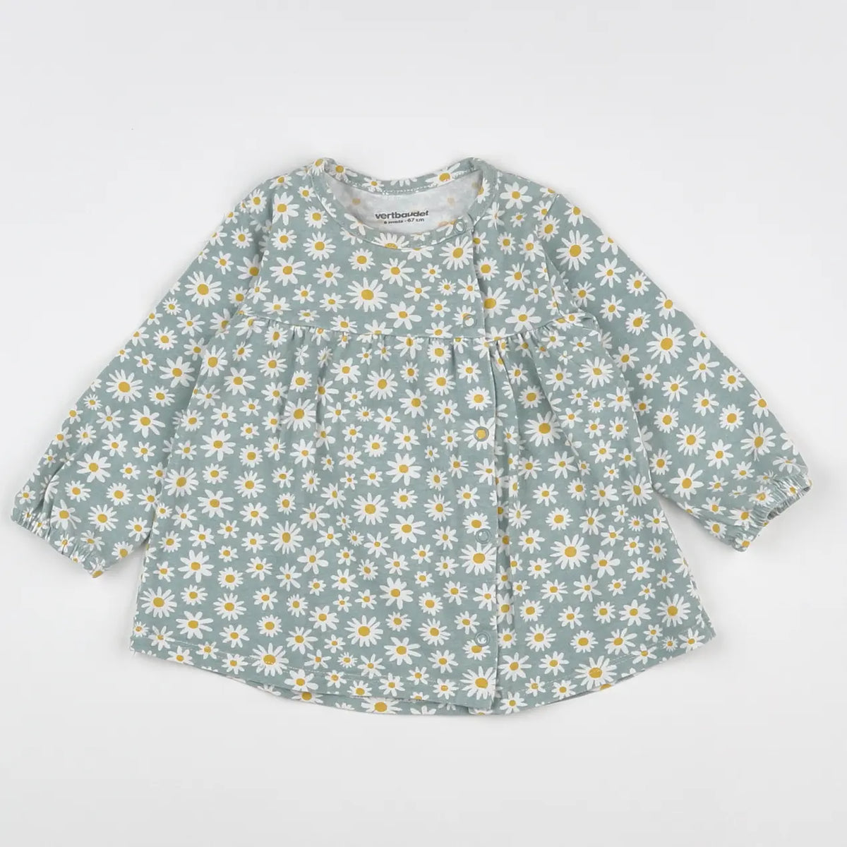 Vertbaudet - robe vert - 6 mois