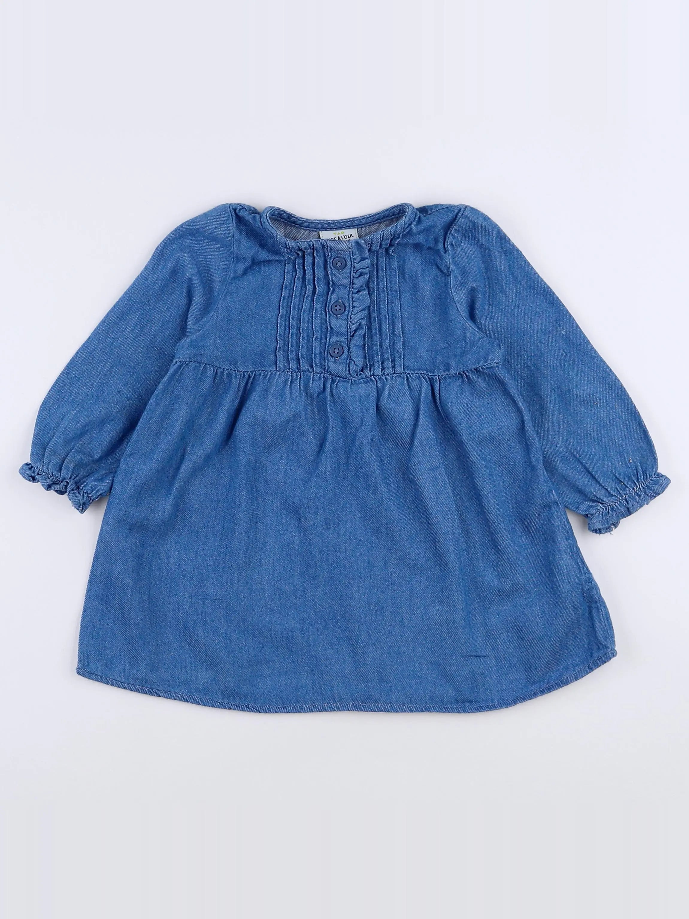 Tape à l'oeil - robe bleu - 12 mois