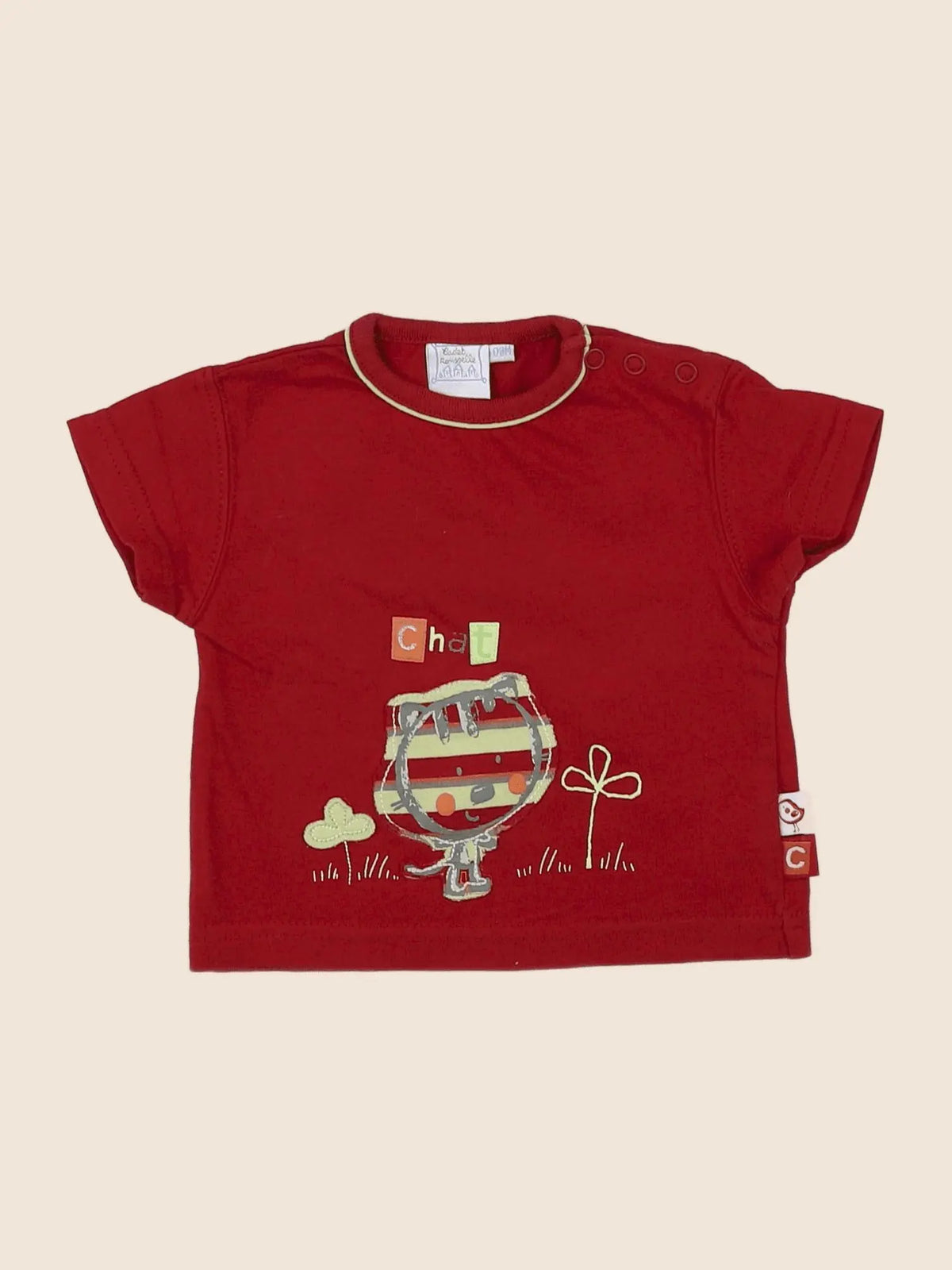 Cadet Rousselle - tee-shirt rouge - 3 mois