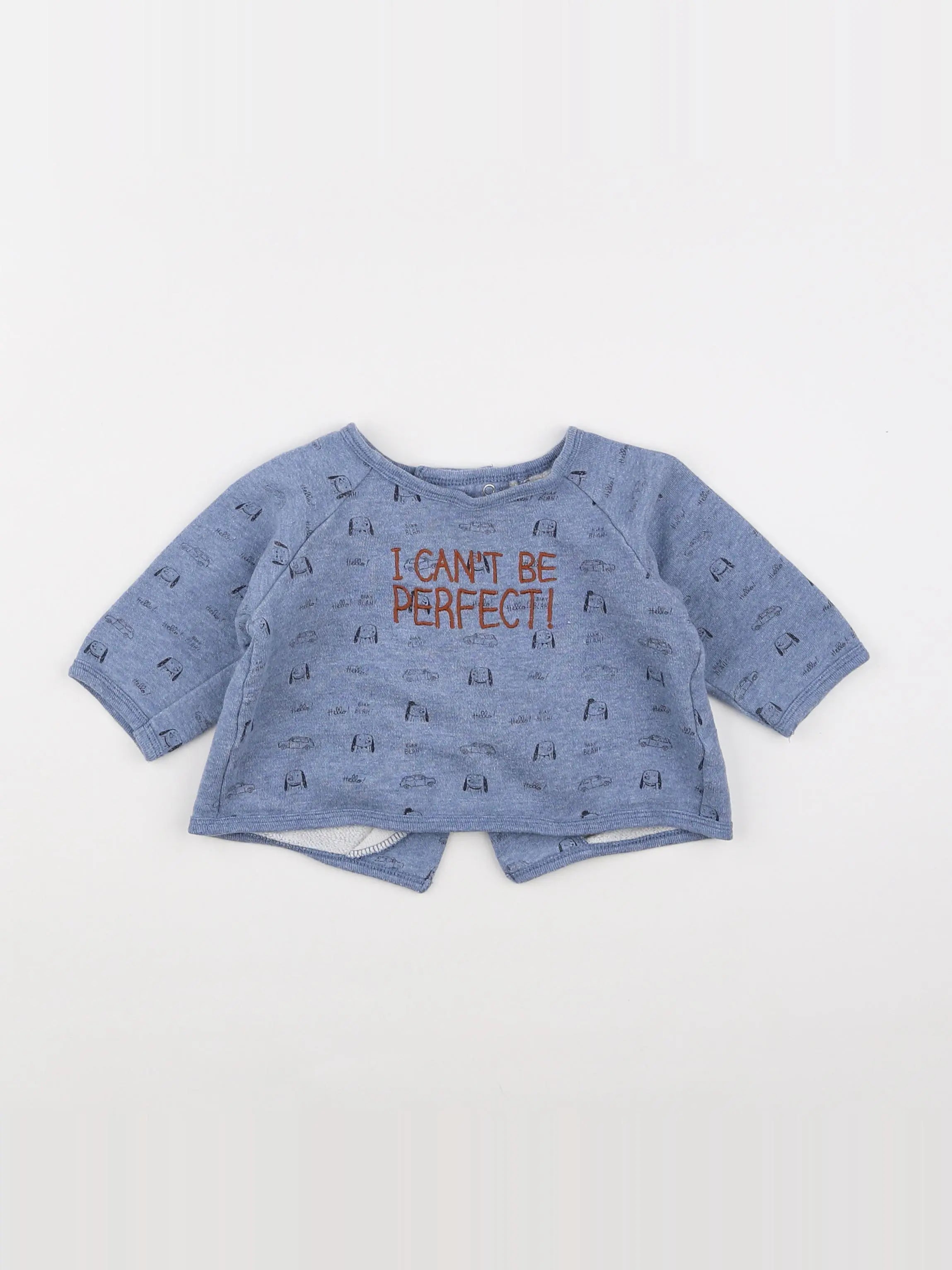 Boutchou - sweat bleu - 9 mois