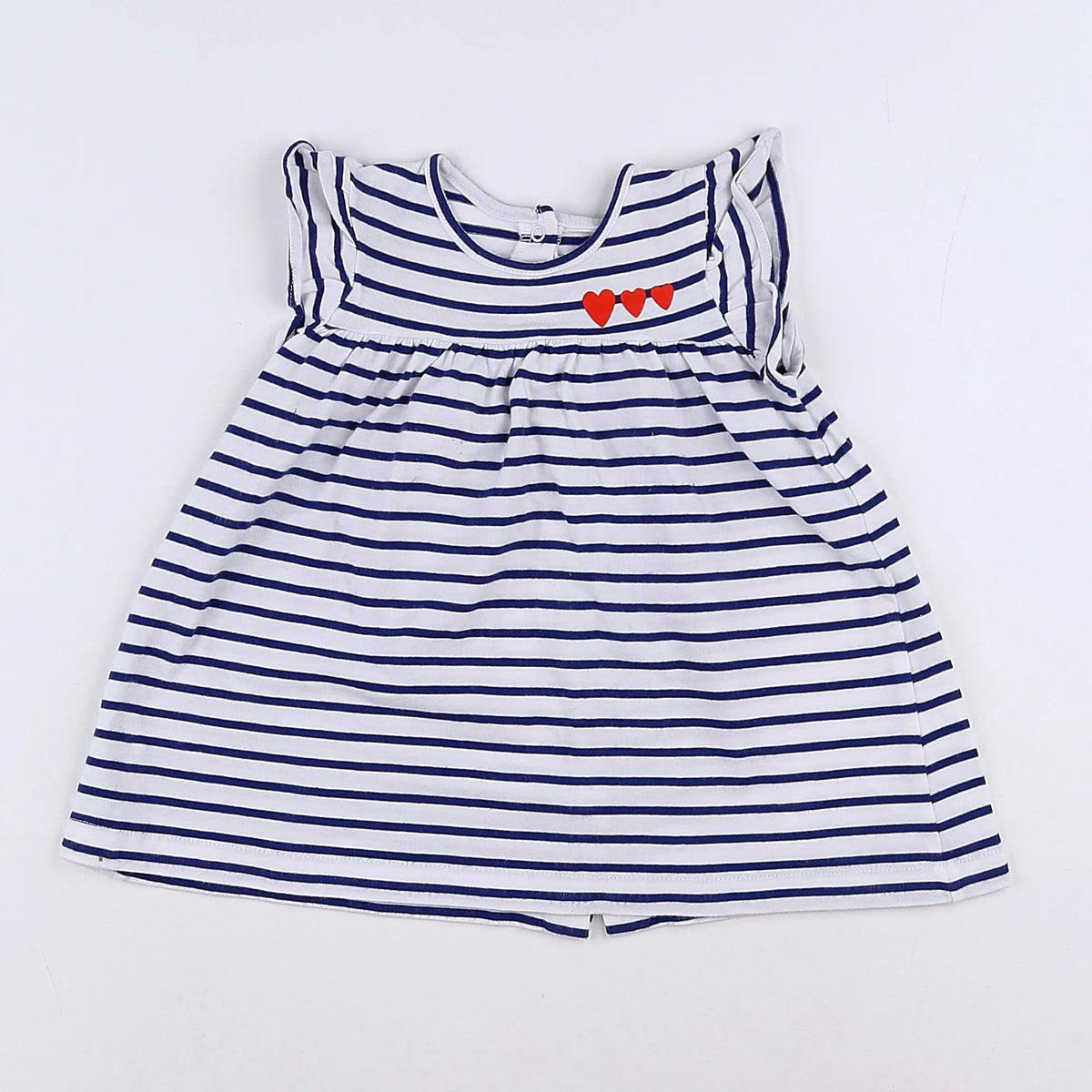 Vertbaudet - robe blanc, bleu - 12 mois