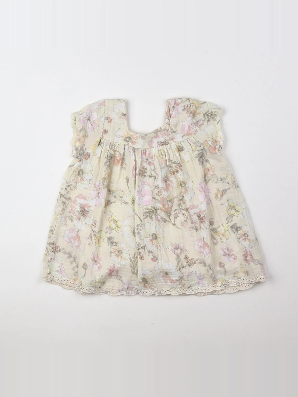 Vertbaudet - robe jaune, rose - 9 mois