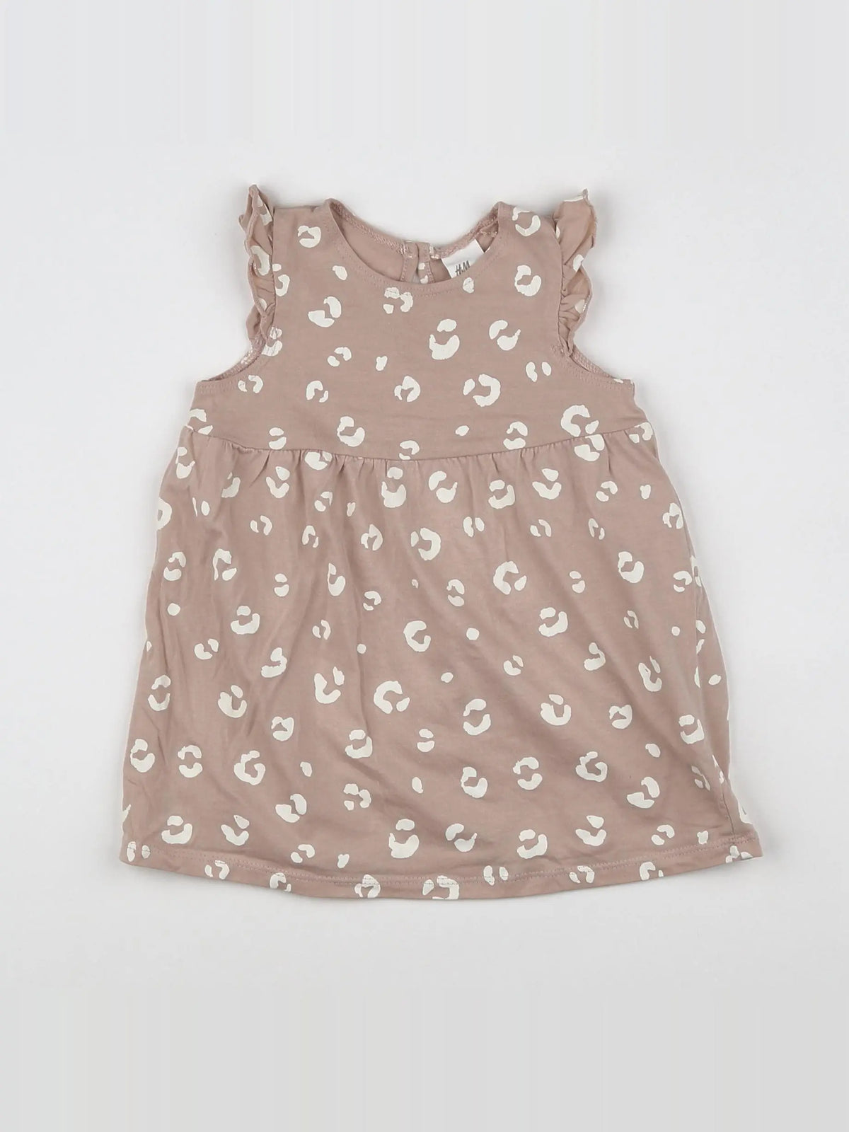 H&M - robe rose, blanc - 4/6 mois