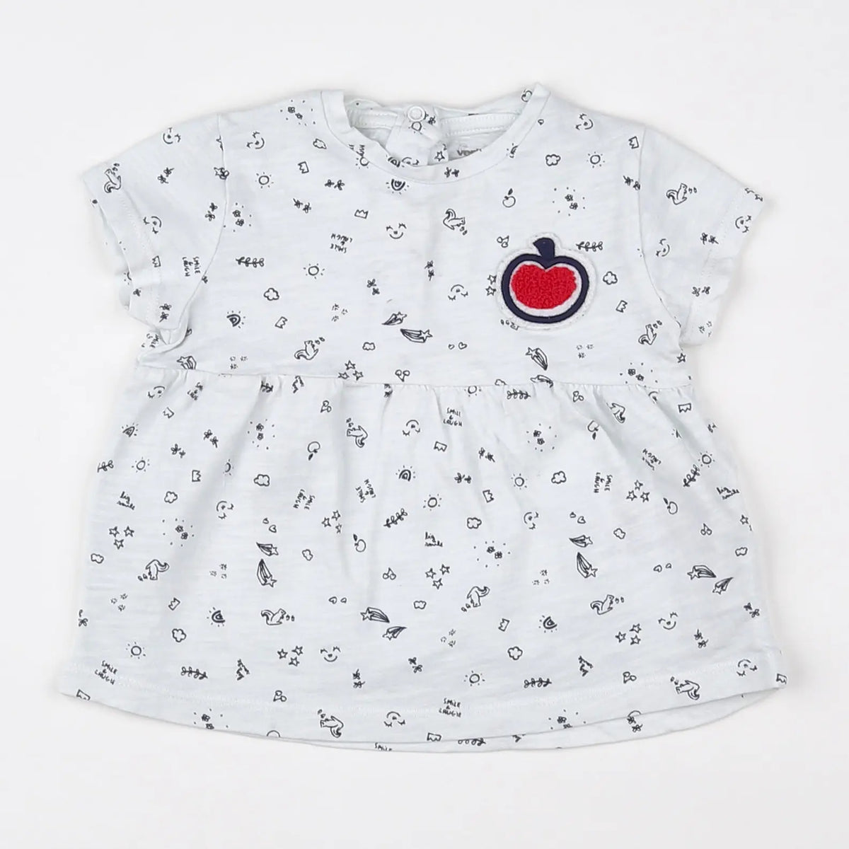 Vertbaudet - tee-shirt blanc - 12 mois