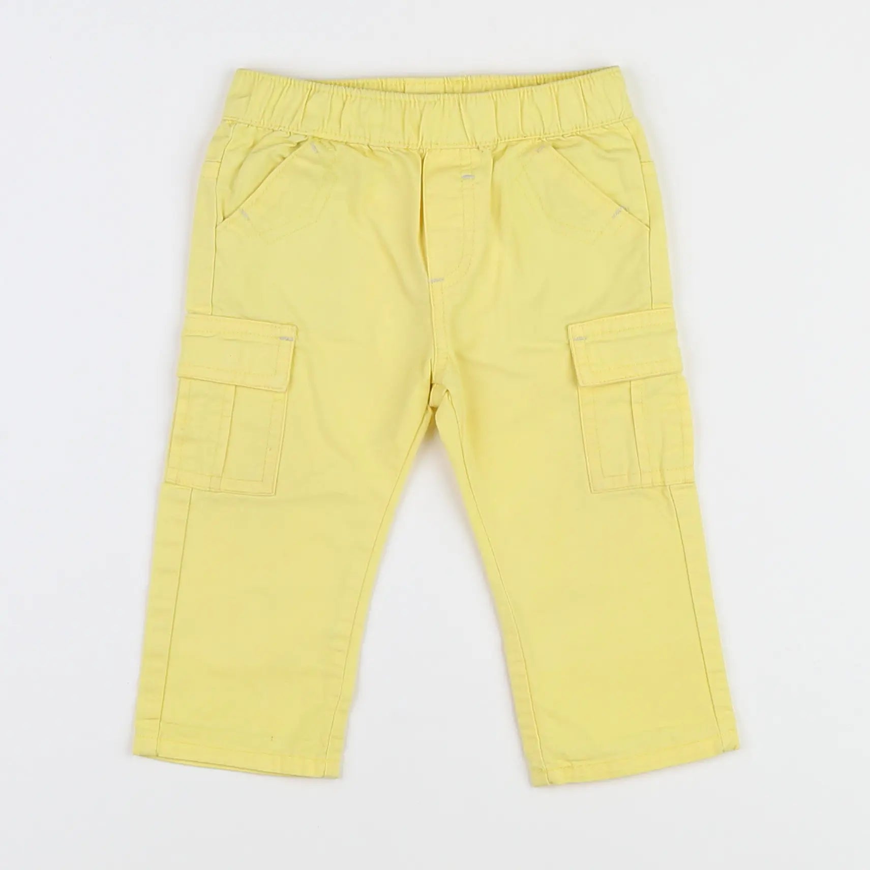 Vertbaudet - pantalon jaune - 12 mois