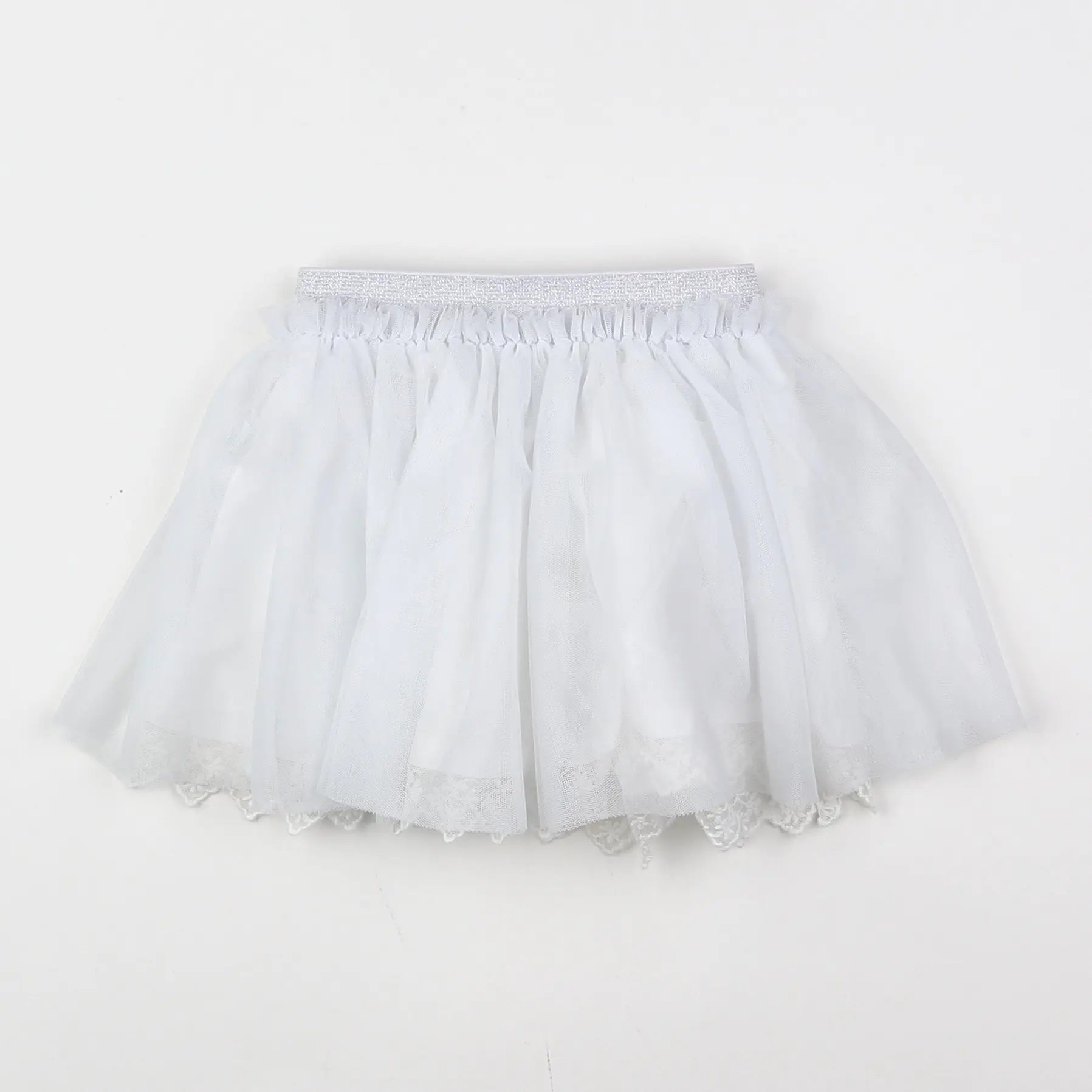 Vertbaudet - jupe blanc, argent - 12 mois