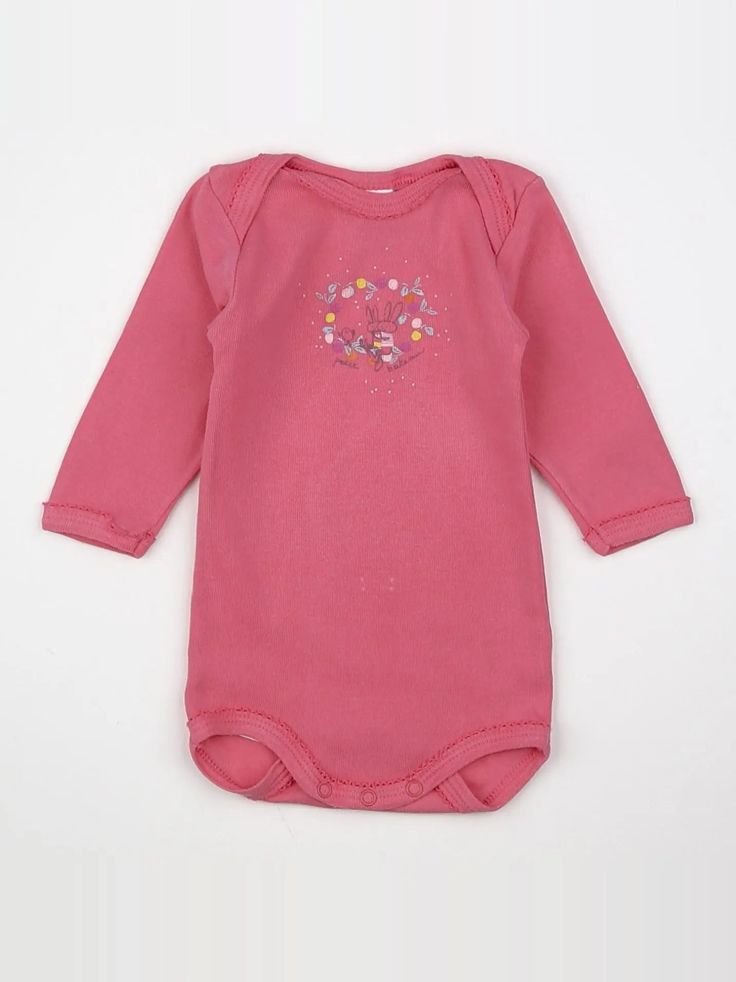 Petit Bateau - body rose - 3 mois