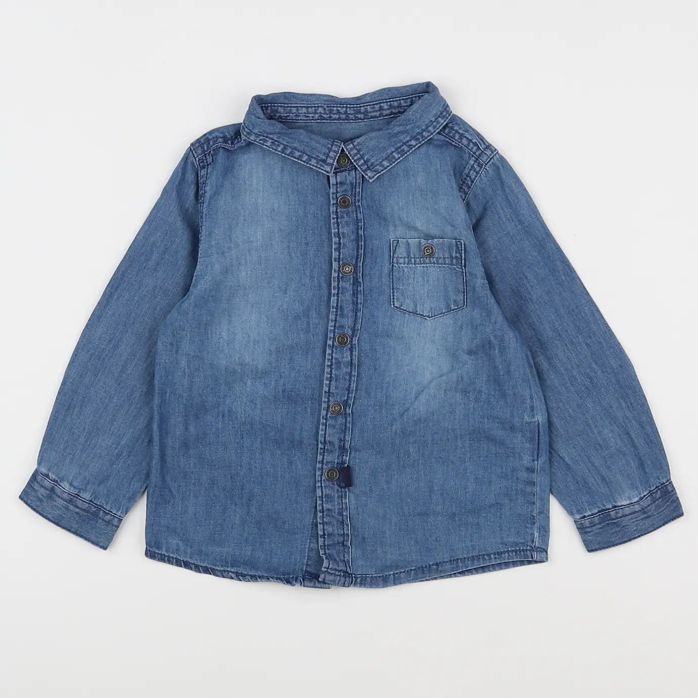 Vertbaudet - chemise bleu - 2 ans
